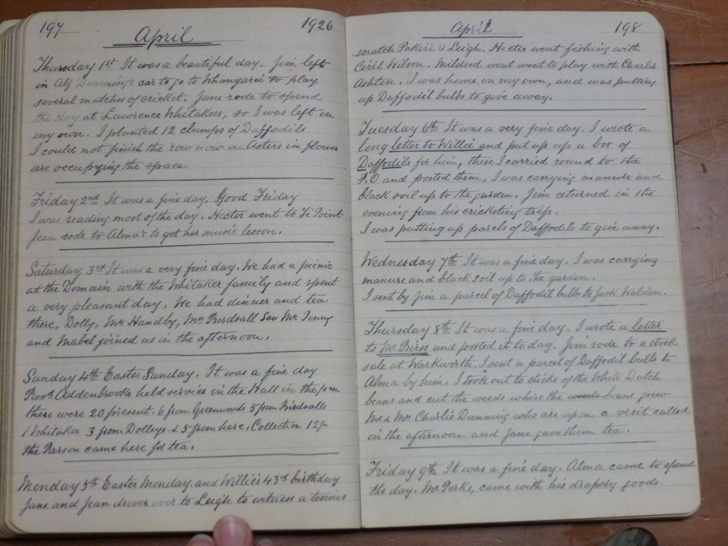 Original CS Clarke diary page