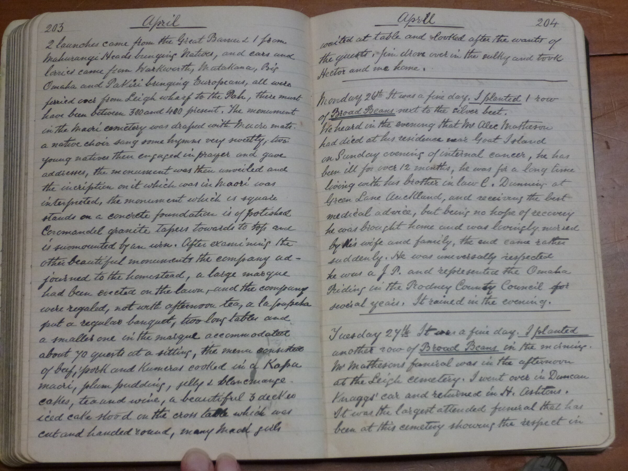 Original CS Clarke diary page
