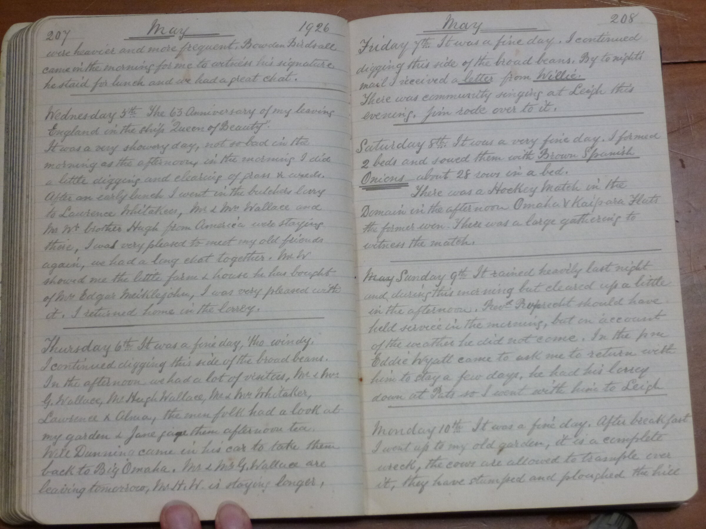 Original CS Clarke diary page