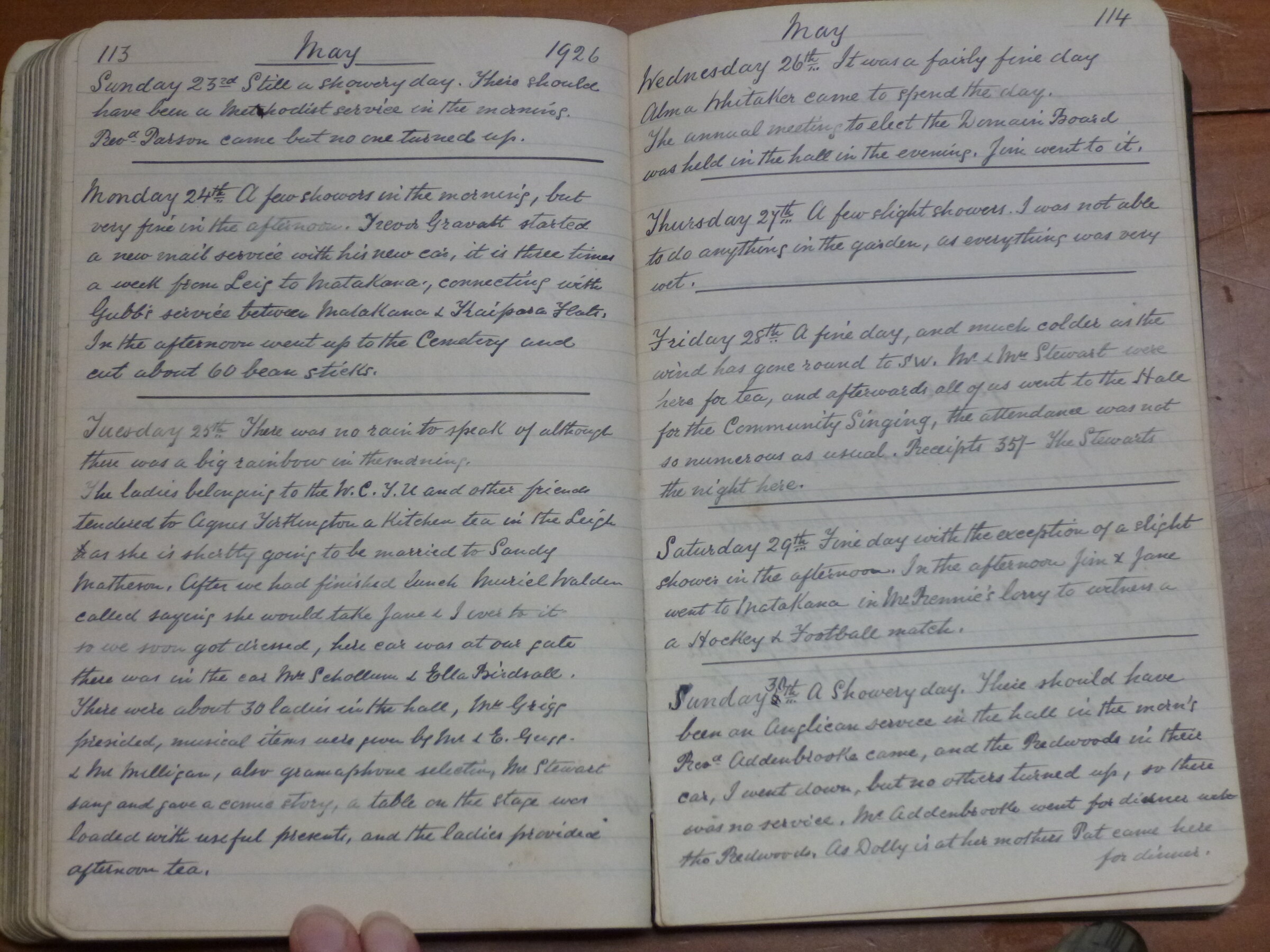 Original CS Clarke diary page