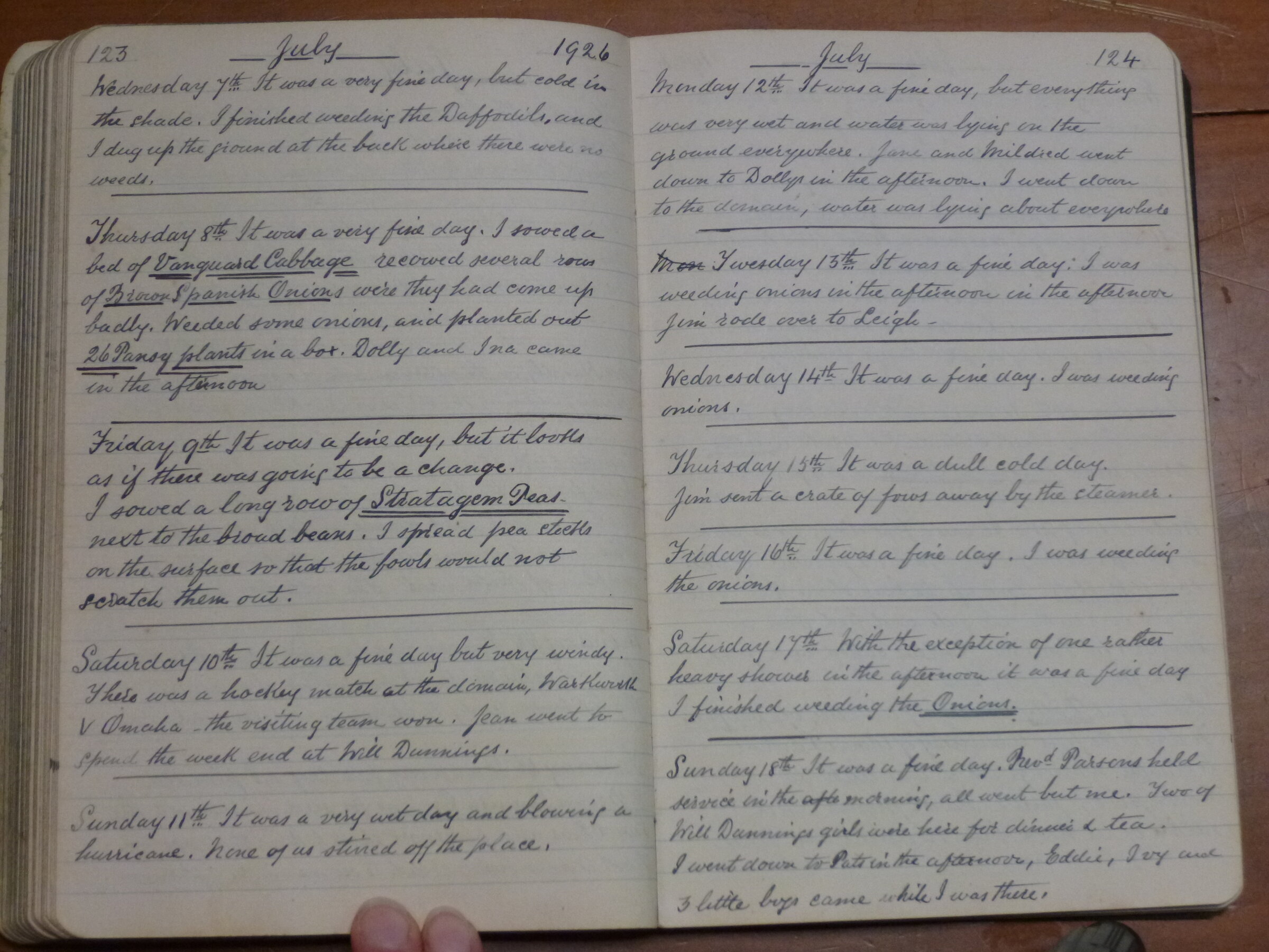 Original CS Clarke diary page