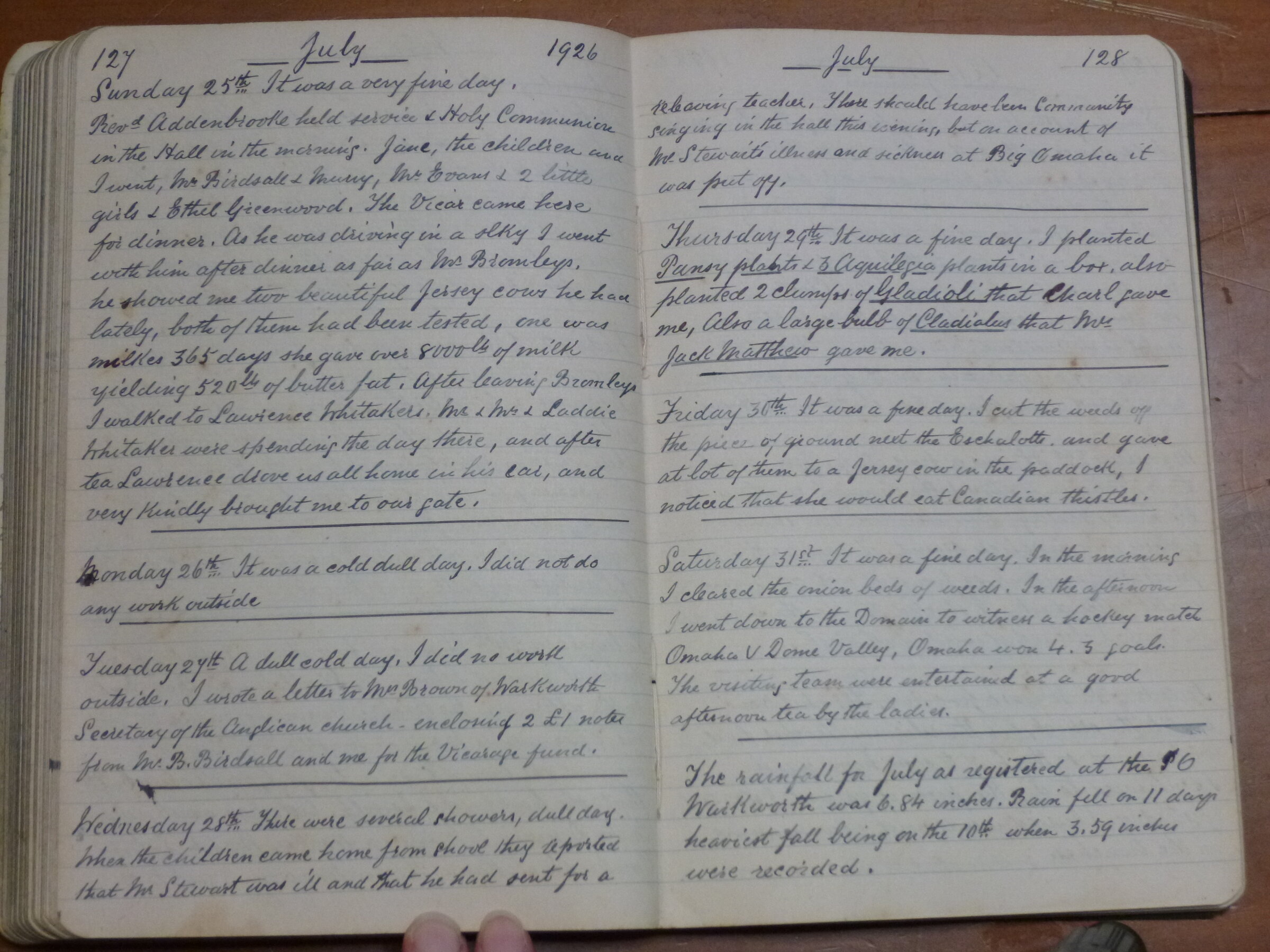 Original CS Clarke diary page