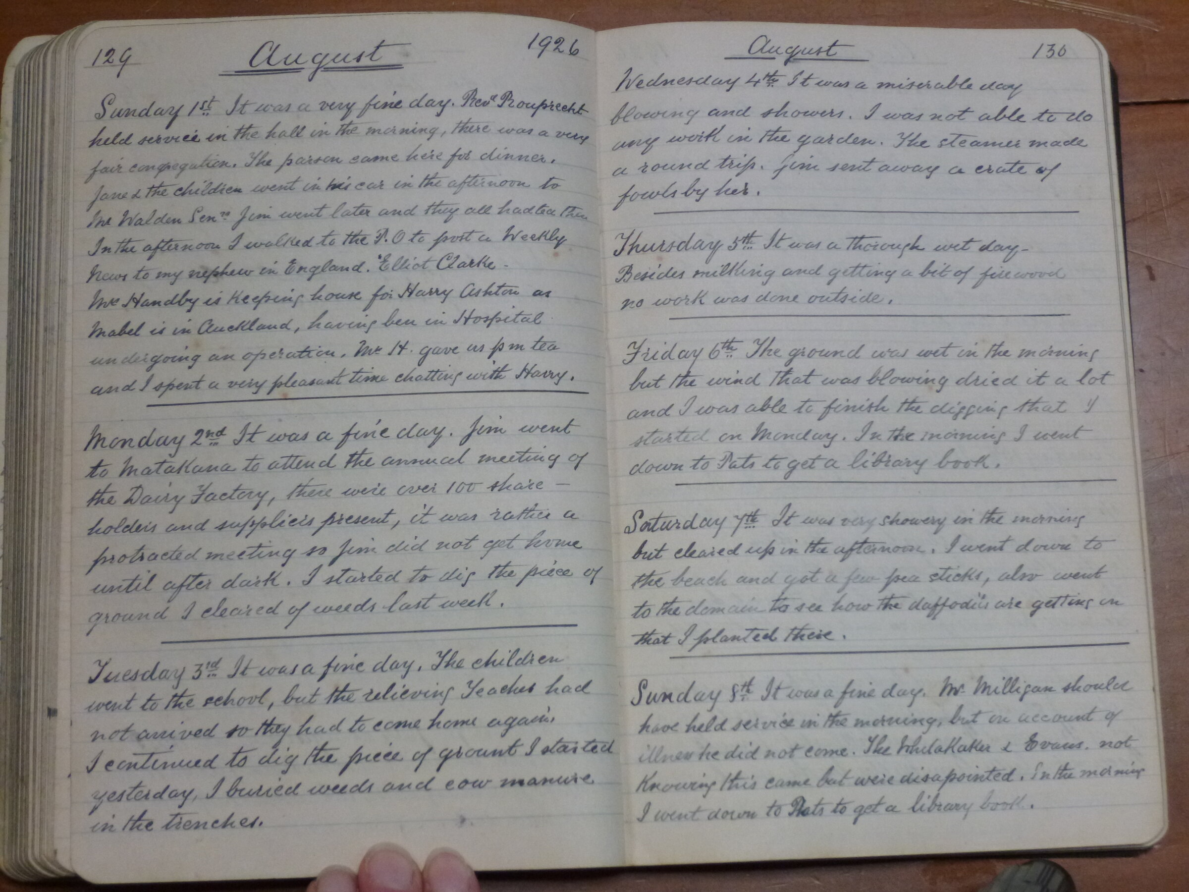 Original CS Clarke diary page