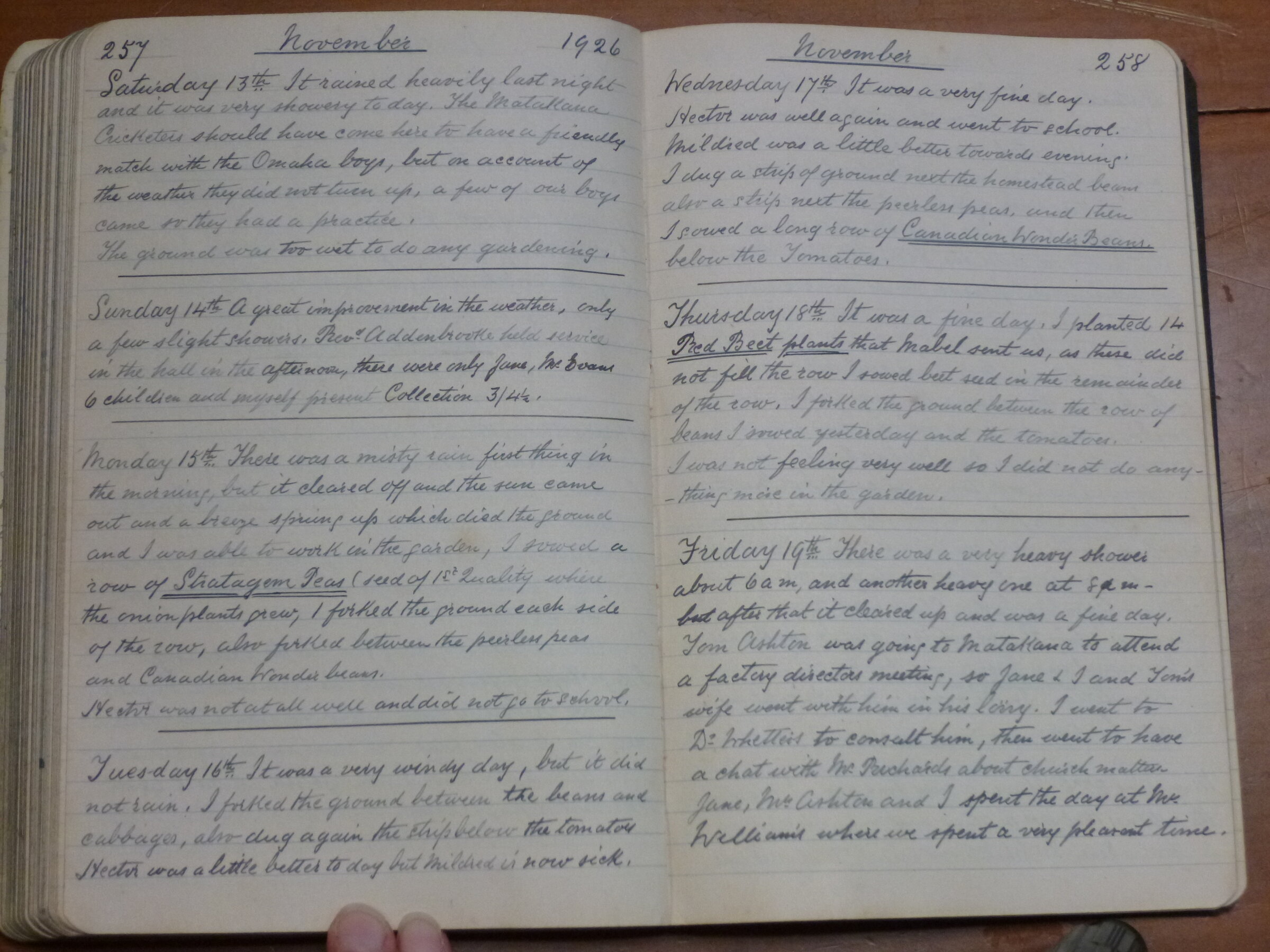 Original CS Clarke diary page