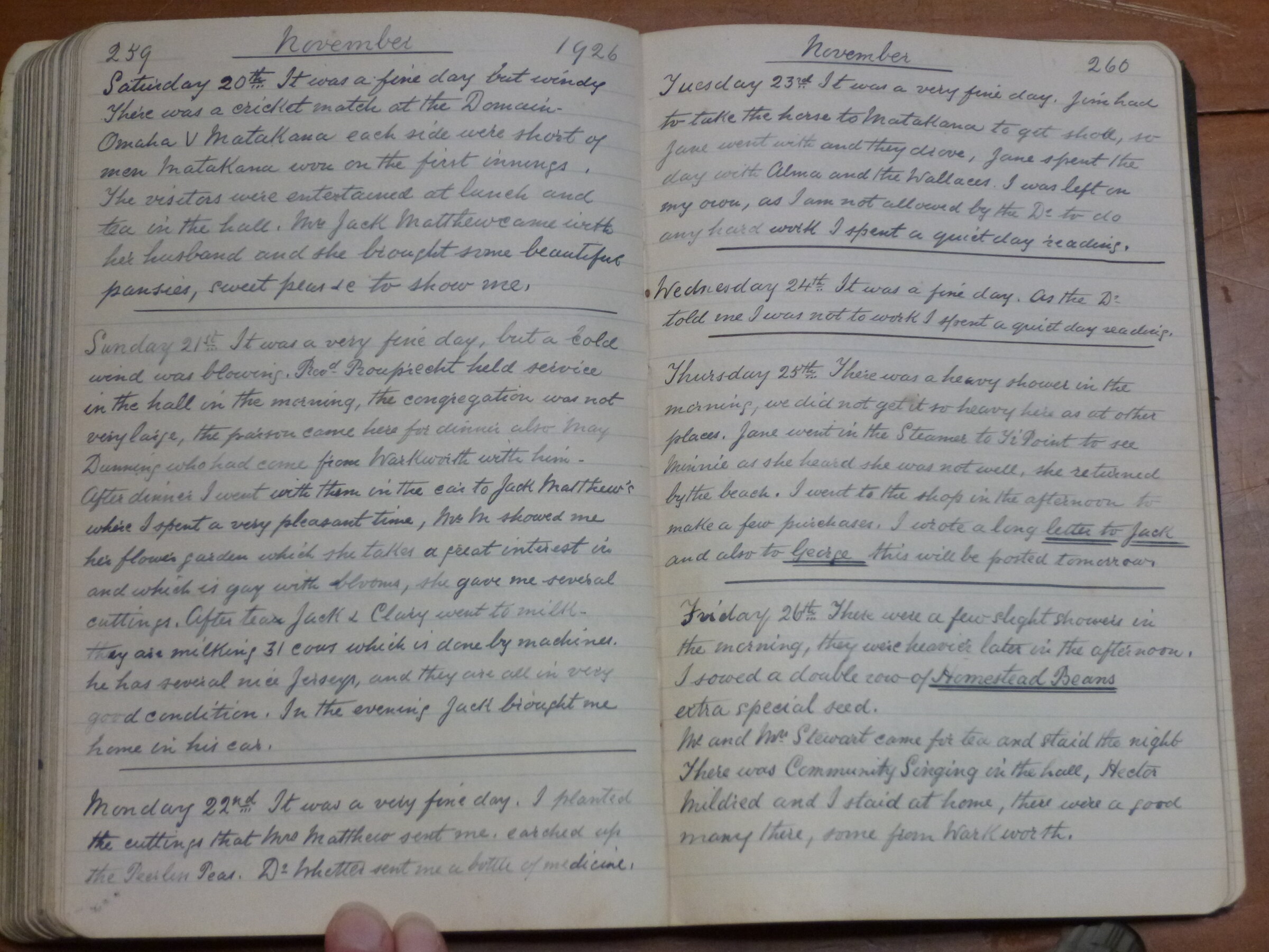Original CS Clarke diary page