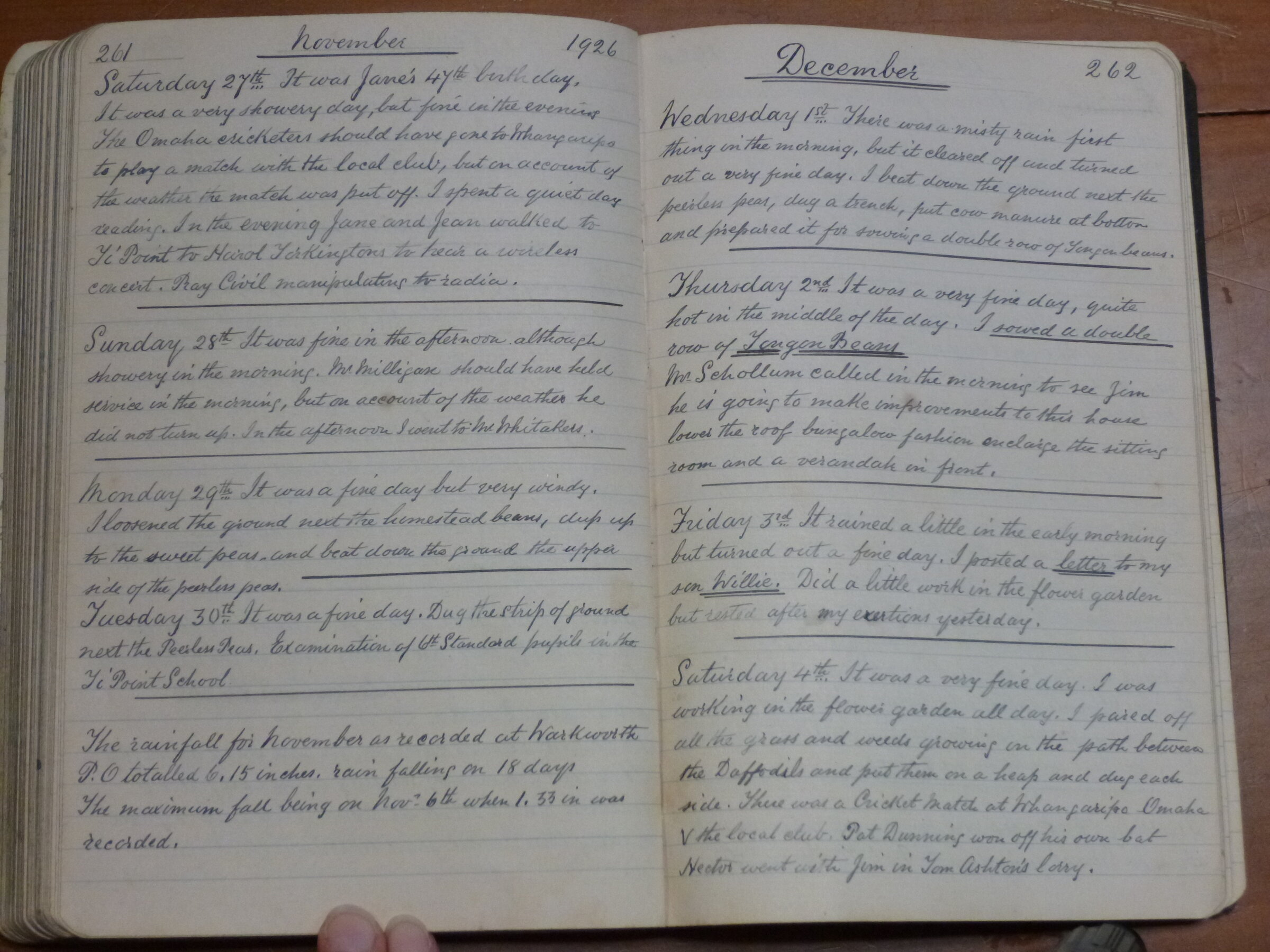 Original CS Clarke diary page