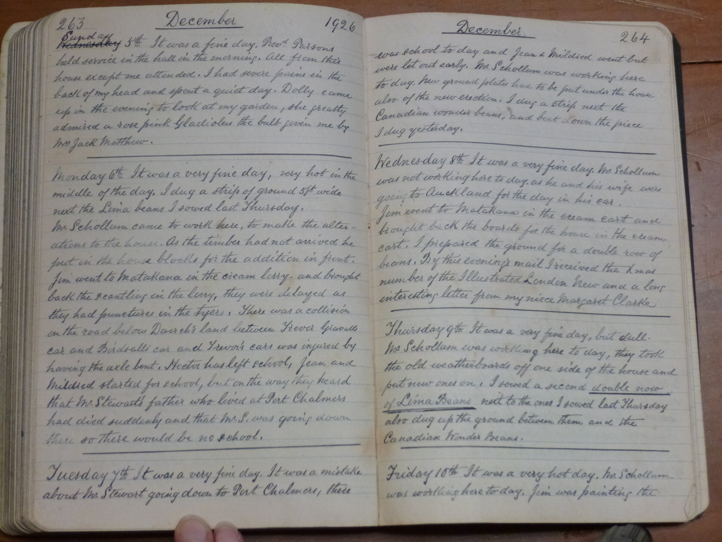 Original CS Clarke diary page