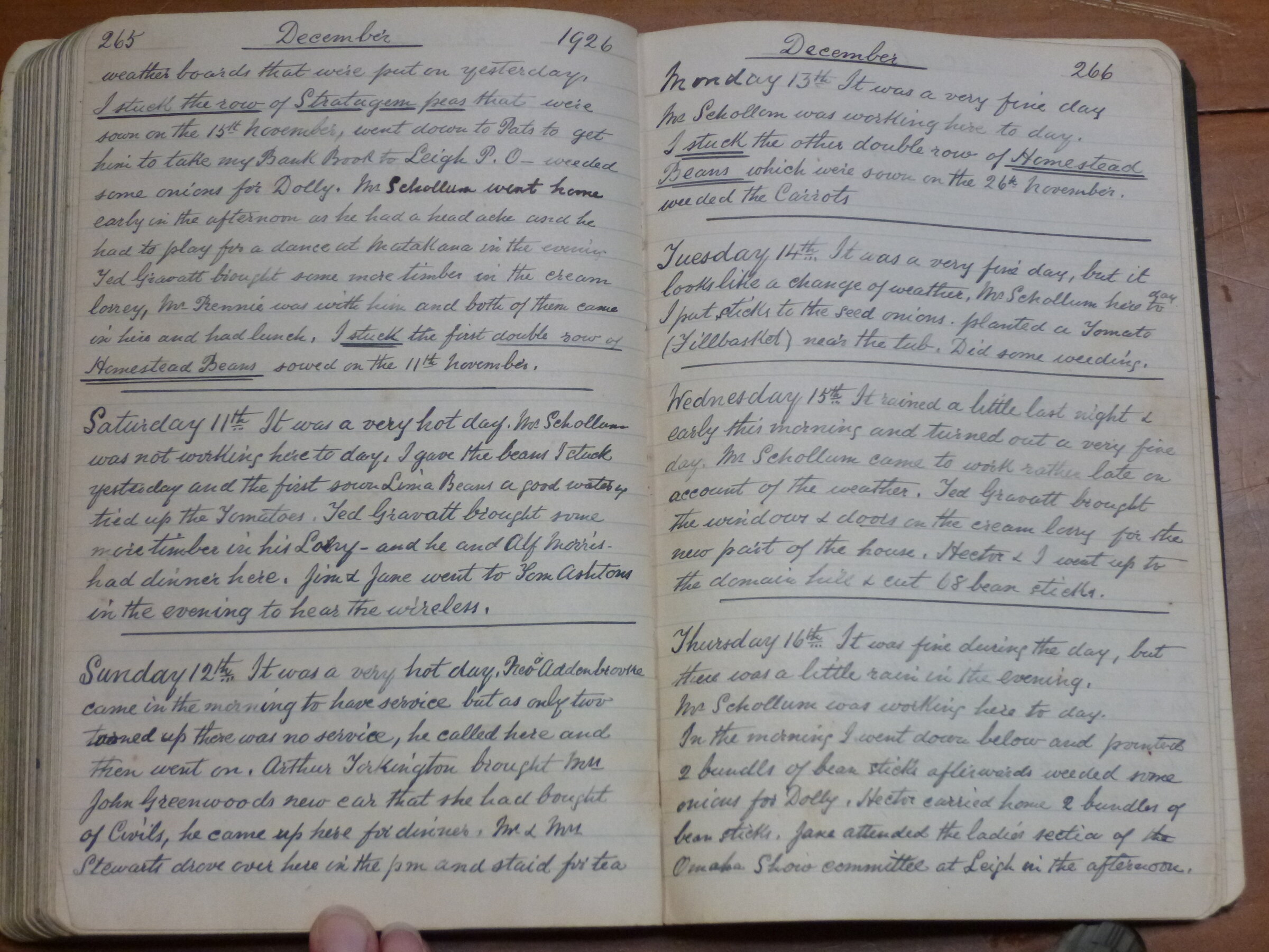Original CS Clarke diary page