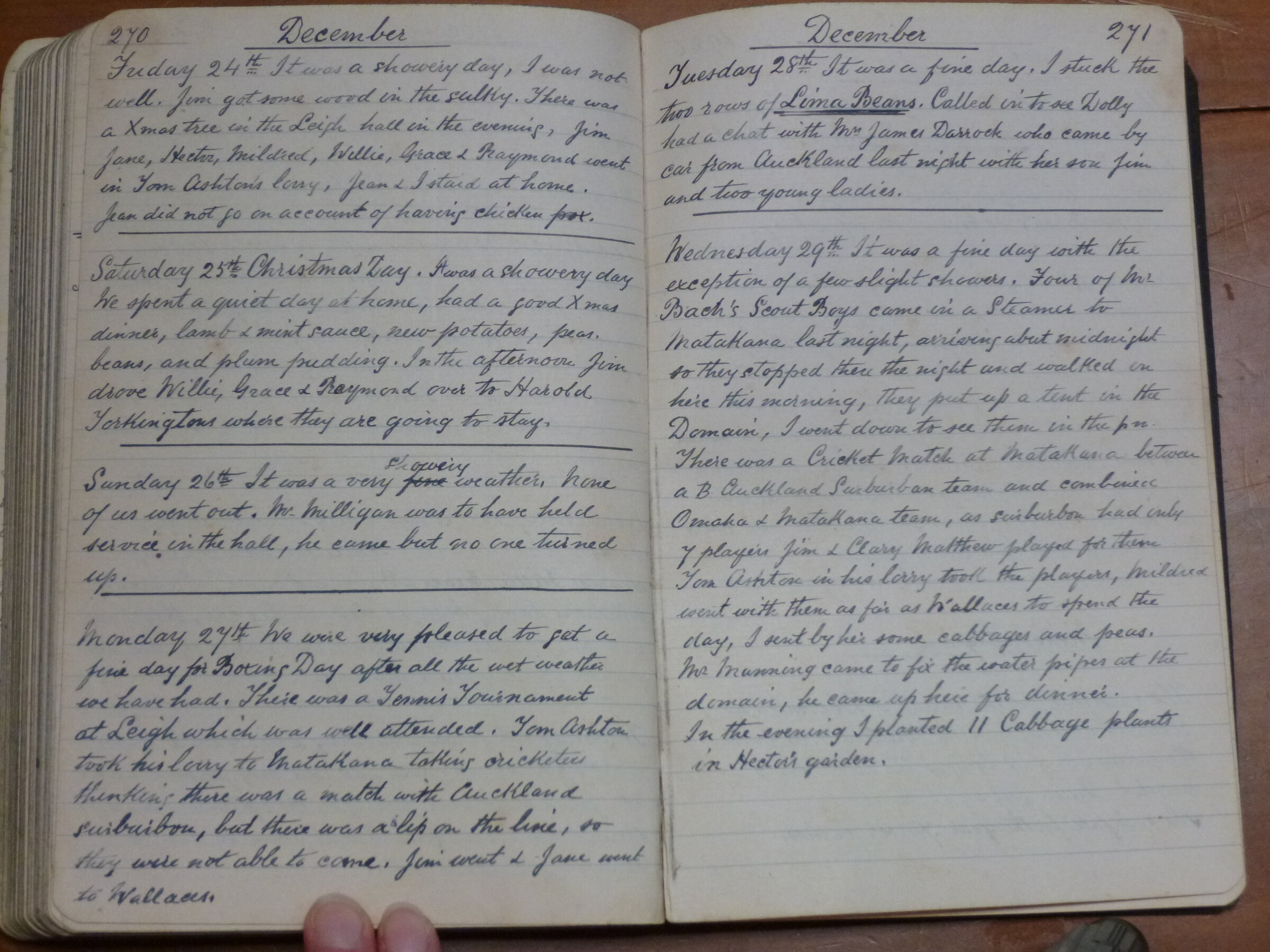 Original CS Clarke diary page