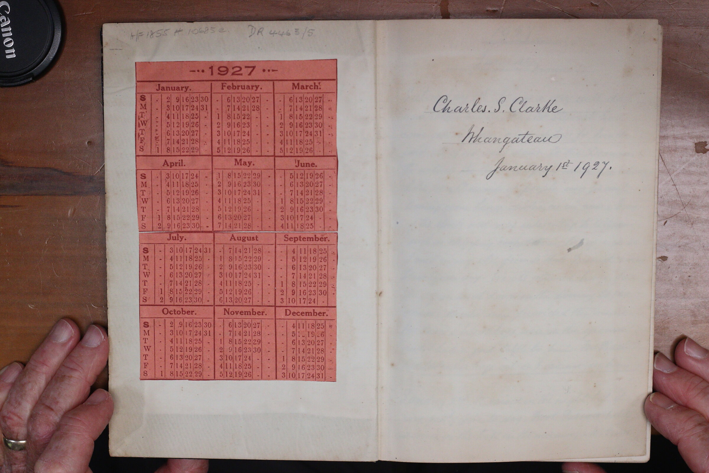 Original CS Clarke diary page