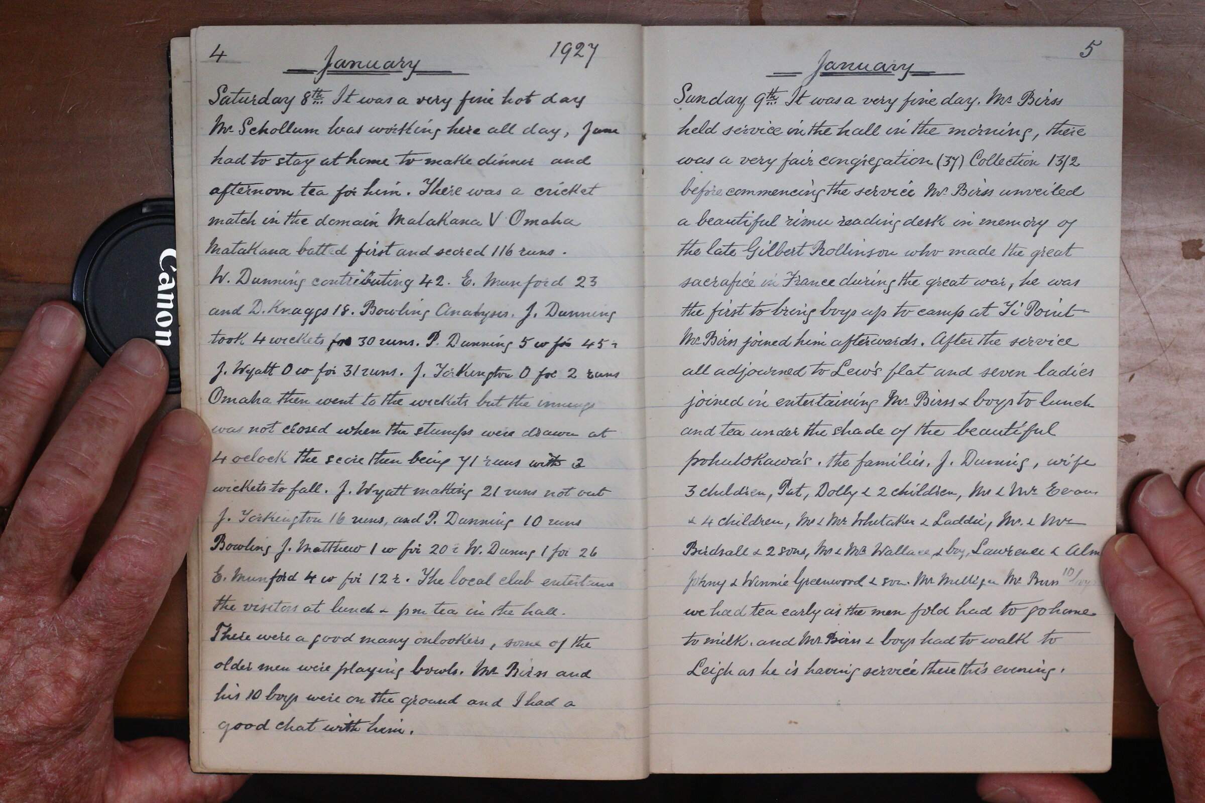 Original CS Clarke diary page