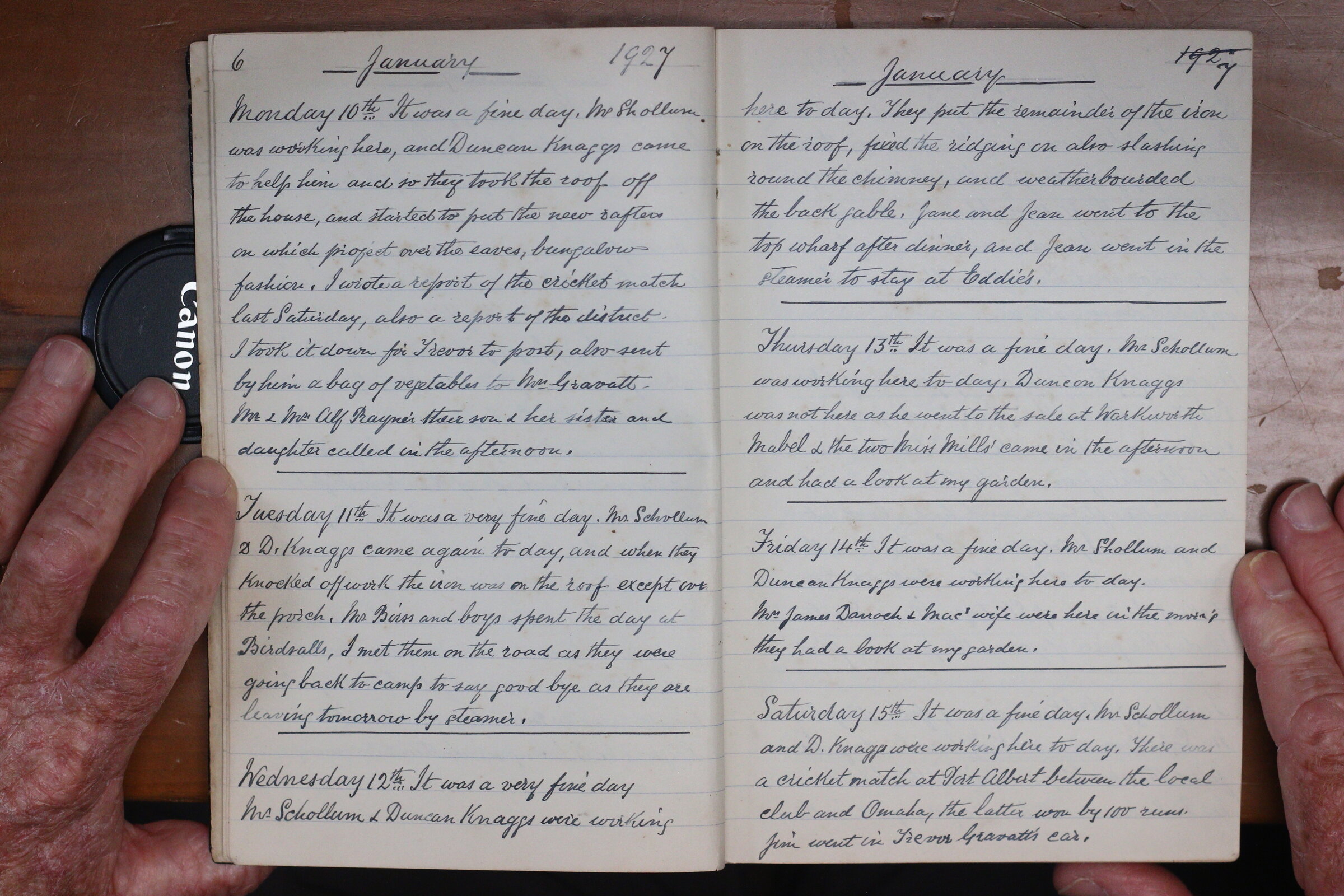 Original CS Clarke diary page