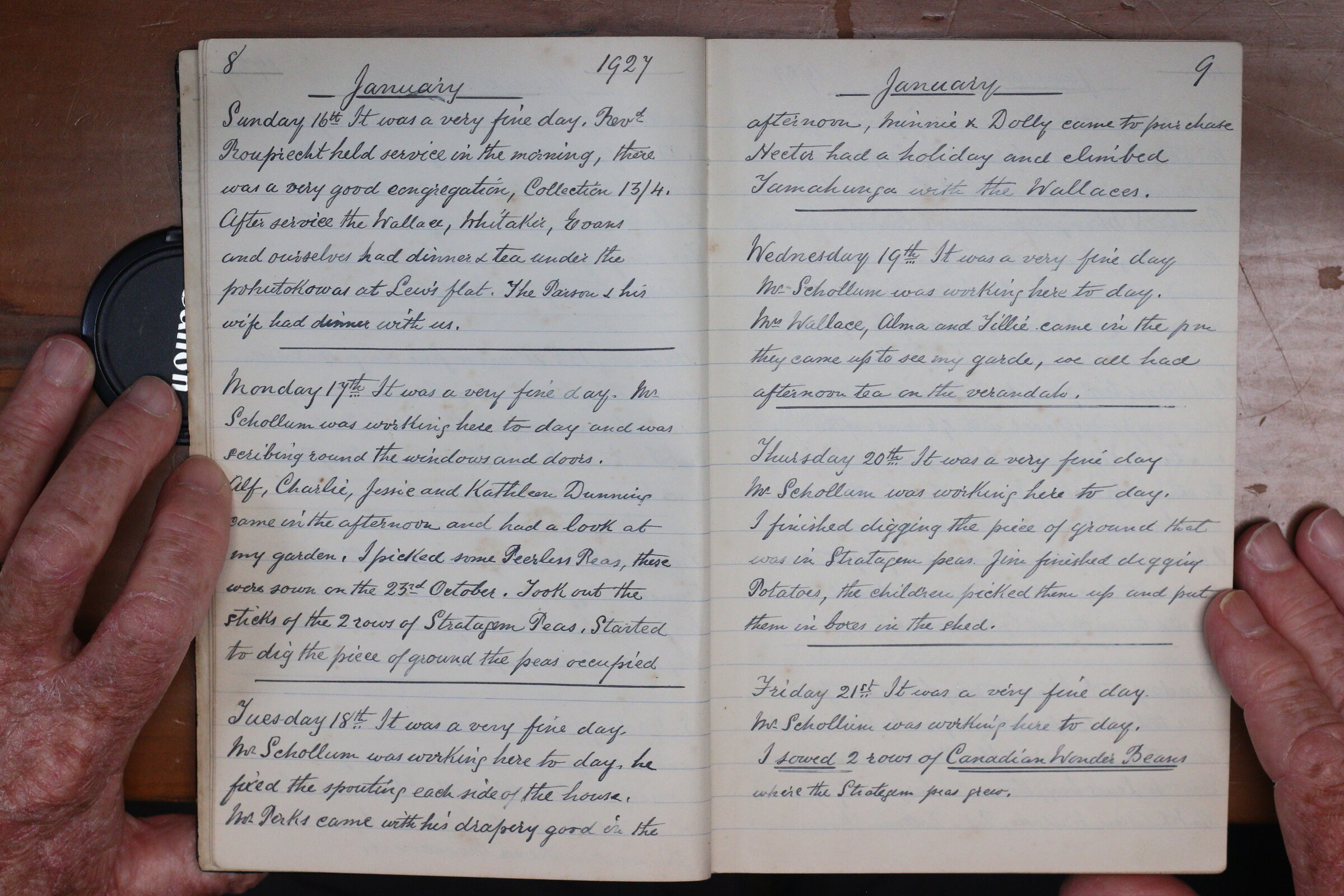 Original CS Clarke diary page