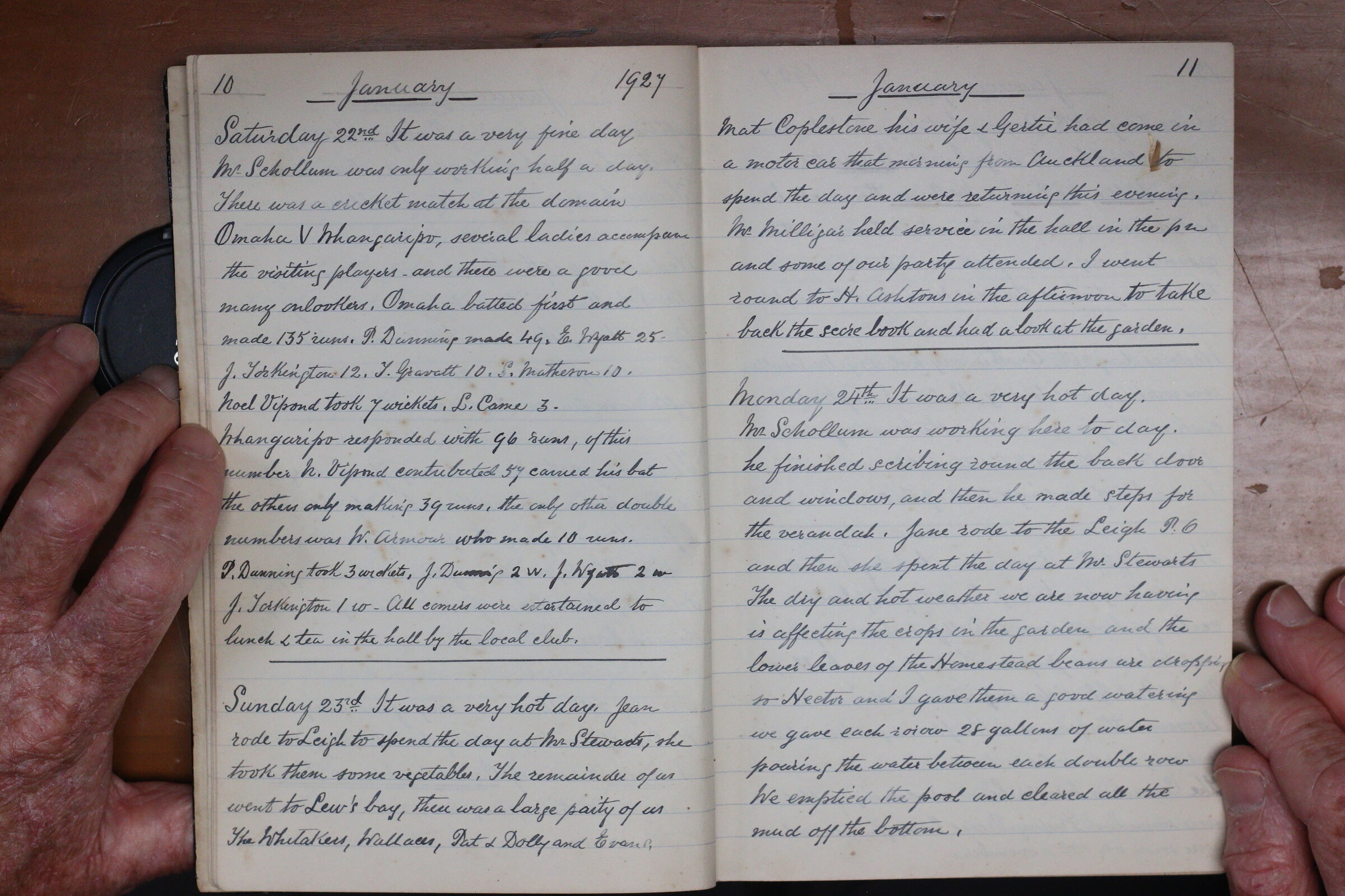 Original CS Clarke diary page