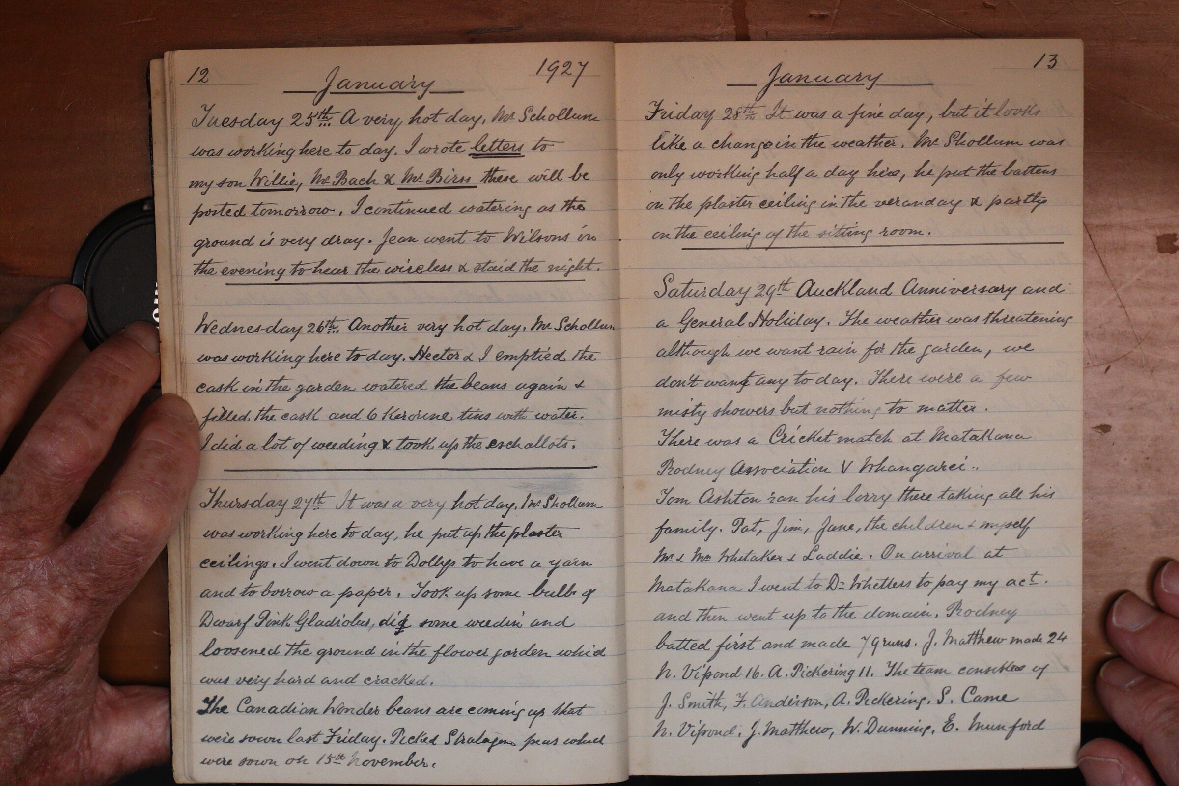 Original CS Clarke diary page