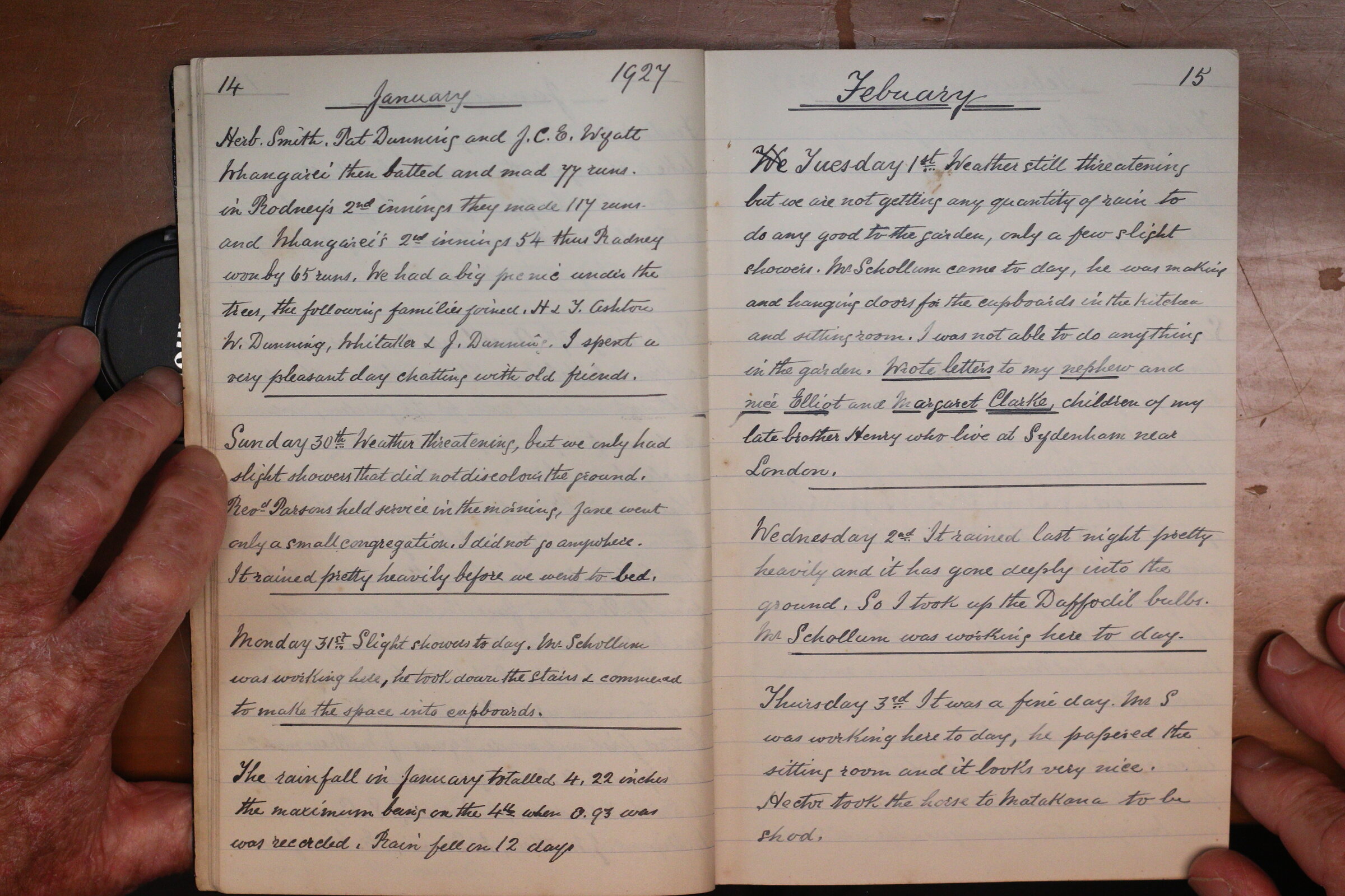 Original CS Clarke diary page