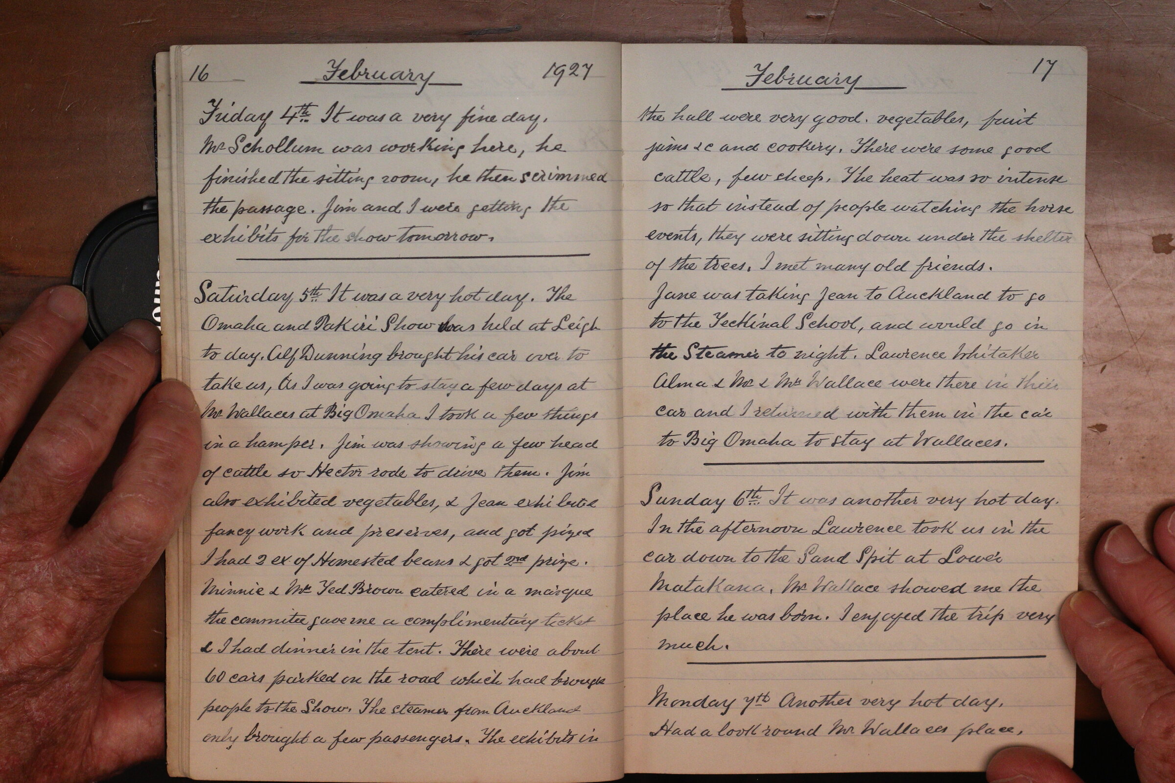 Original CS Clarke diary page