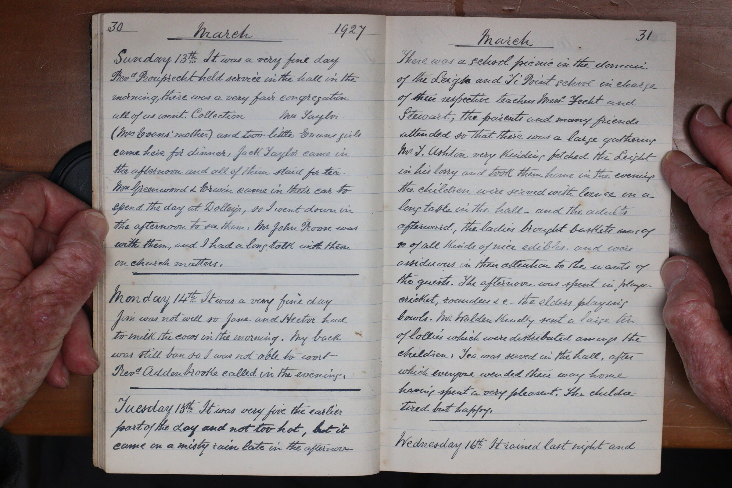 Original CS Clarke diary page