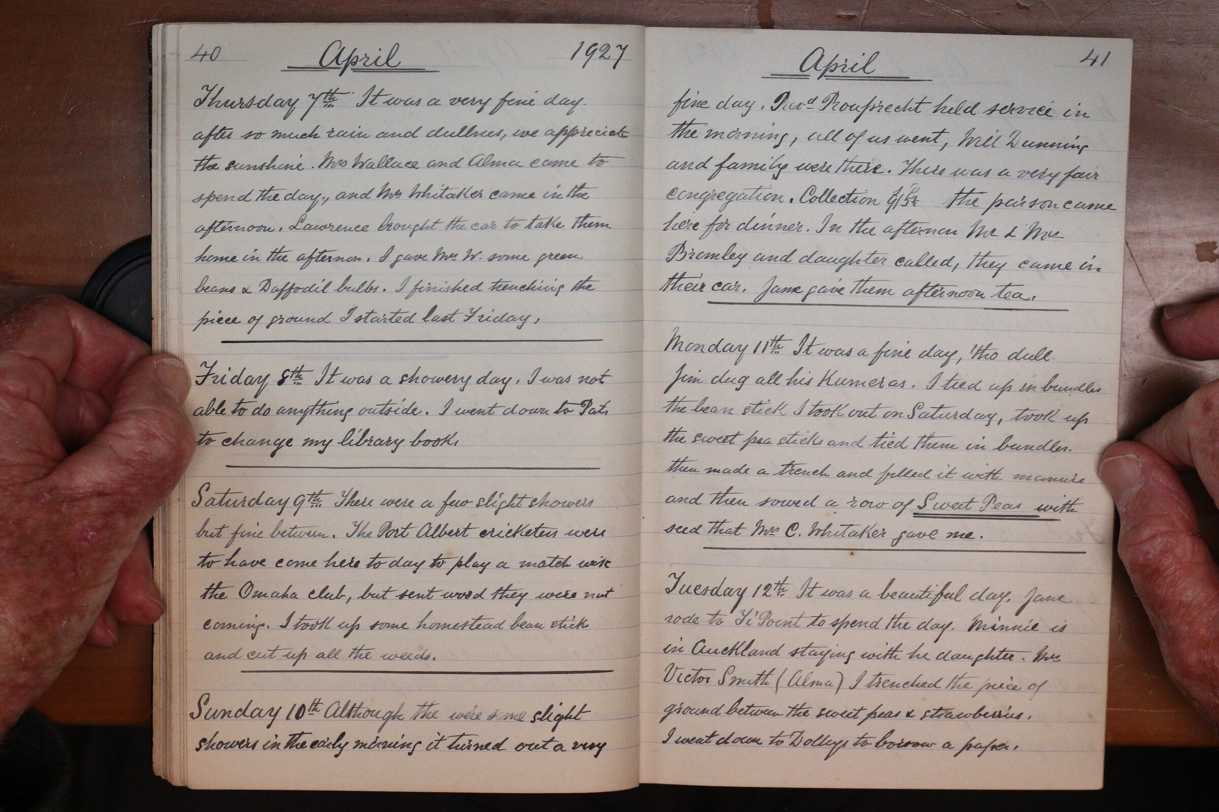 Original CS Clarke diary page
