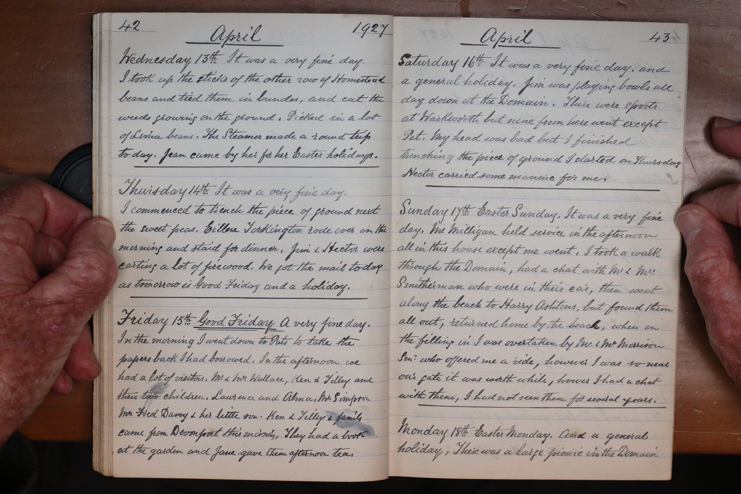 Original CS Clarke diary page