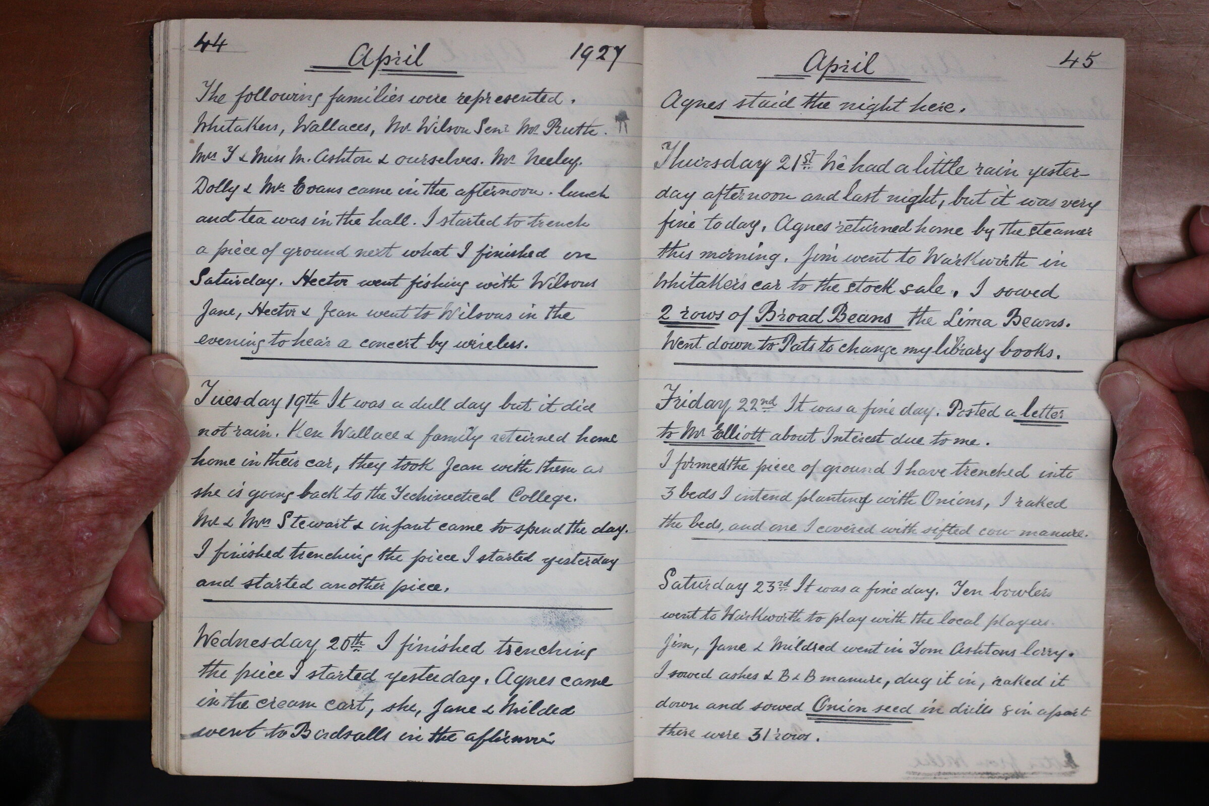 Original CS Clarke diary page