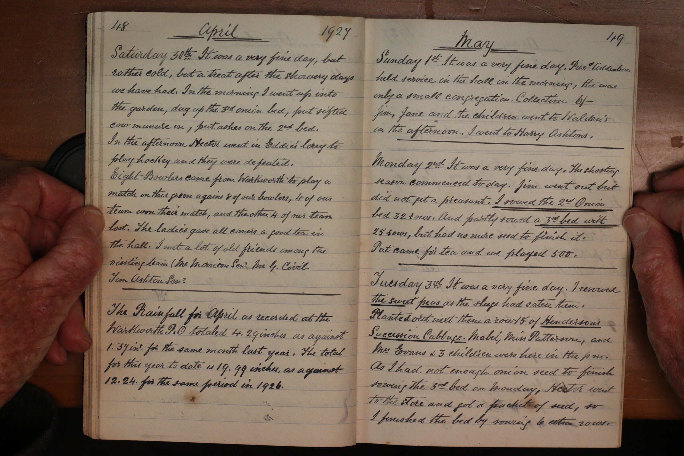 Original CS Clarke diary page