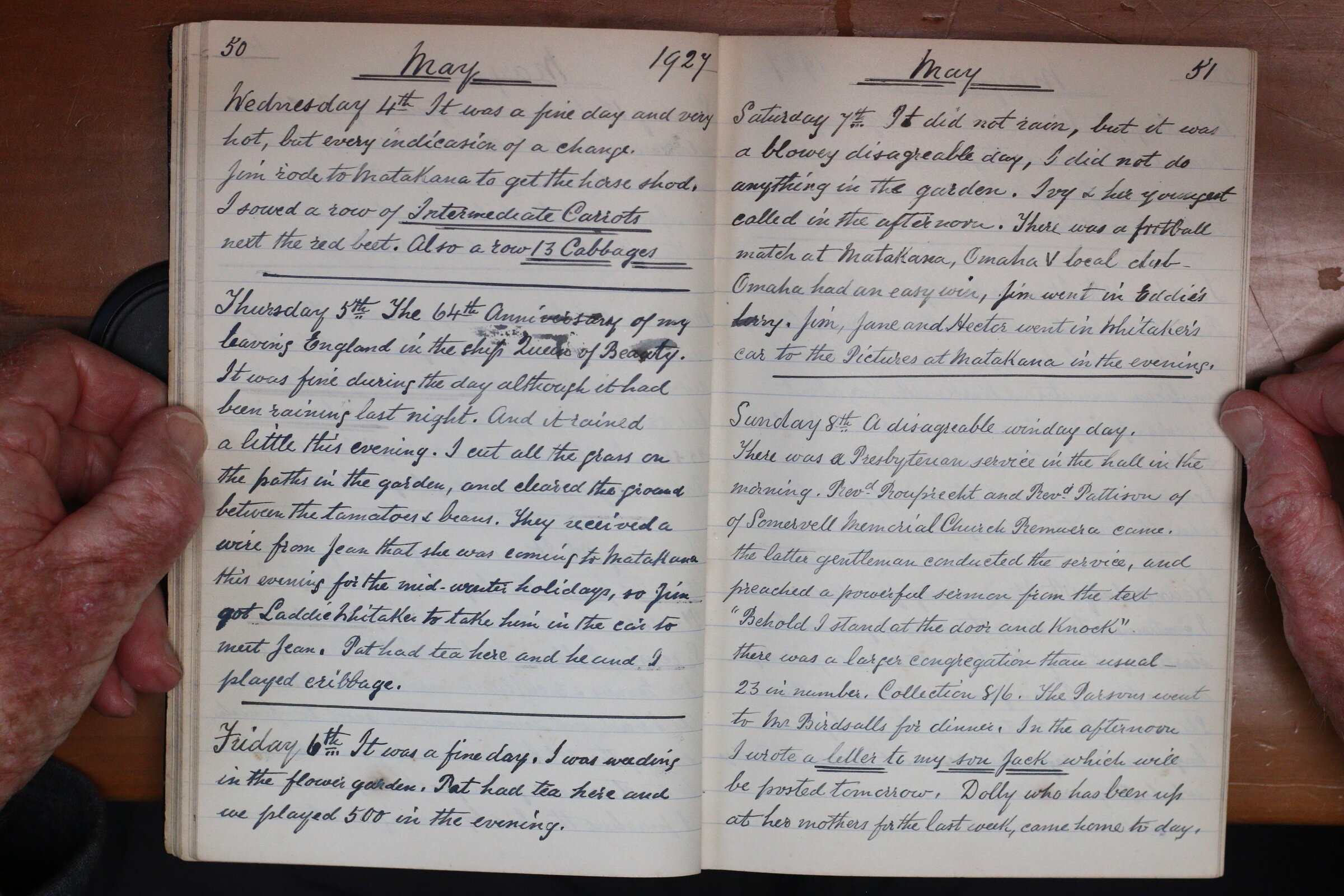 Original CS Clarke diary page
