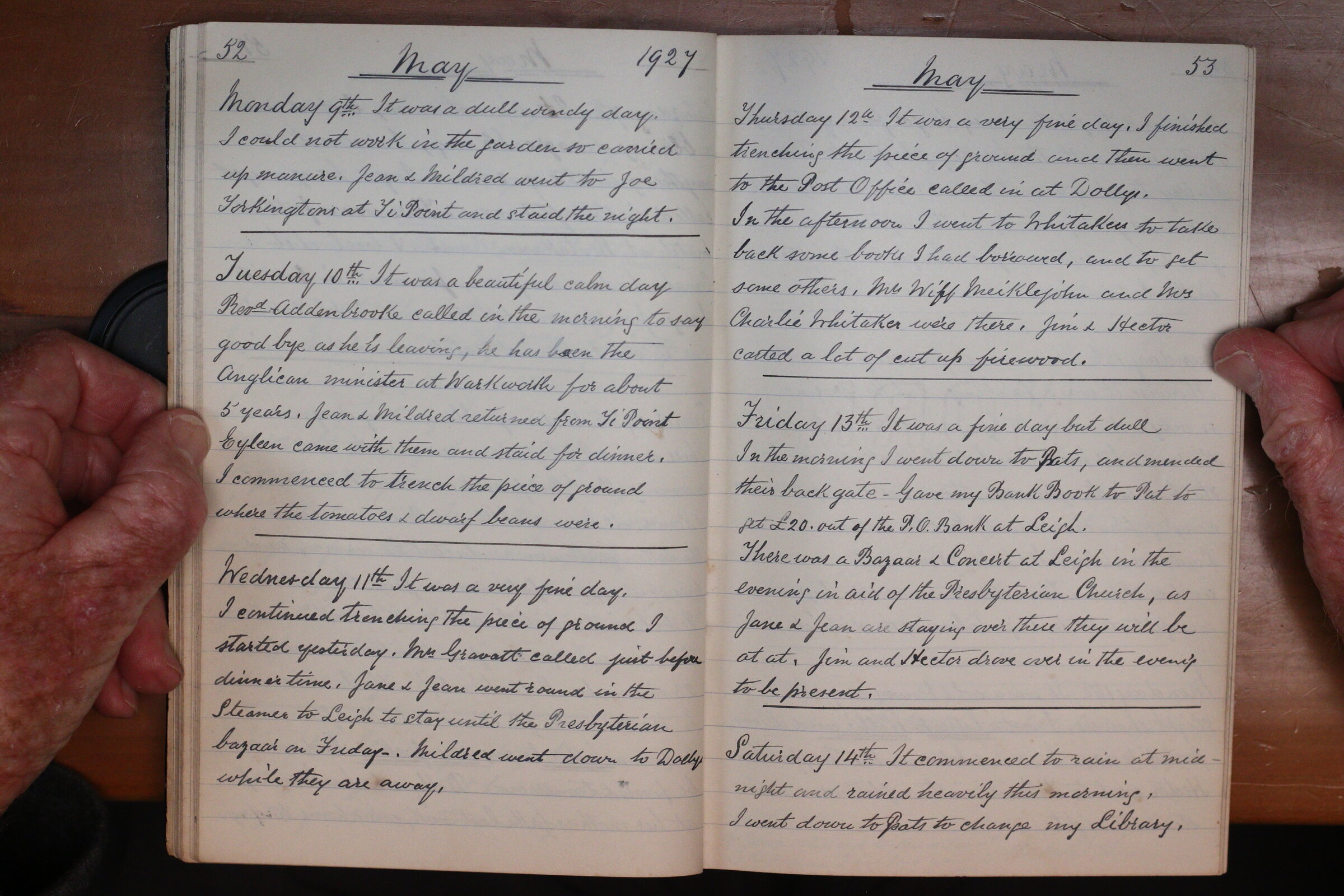 Original CS Clarke diary page