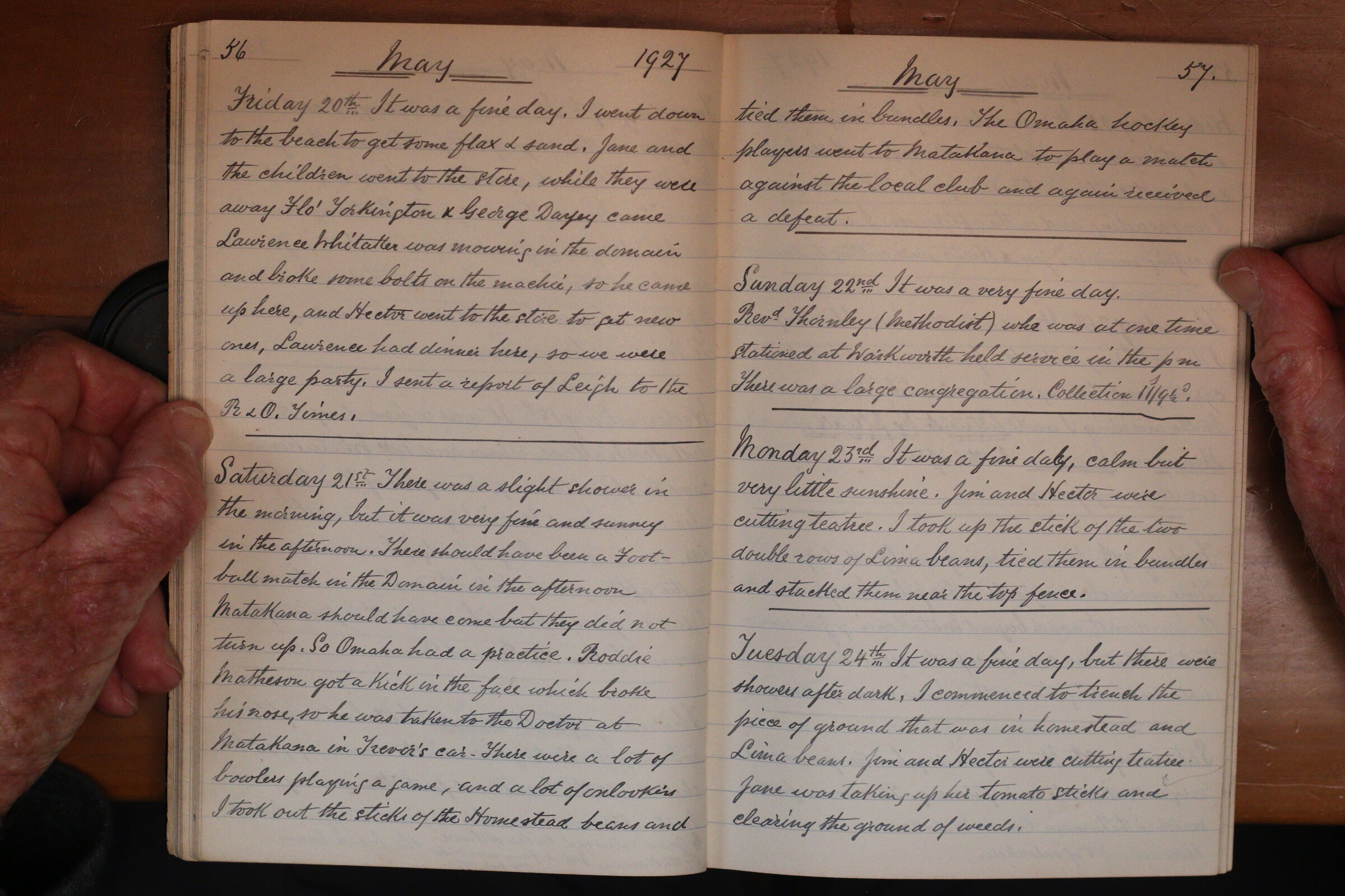 Original CS Clarke diary page