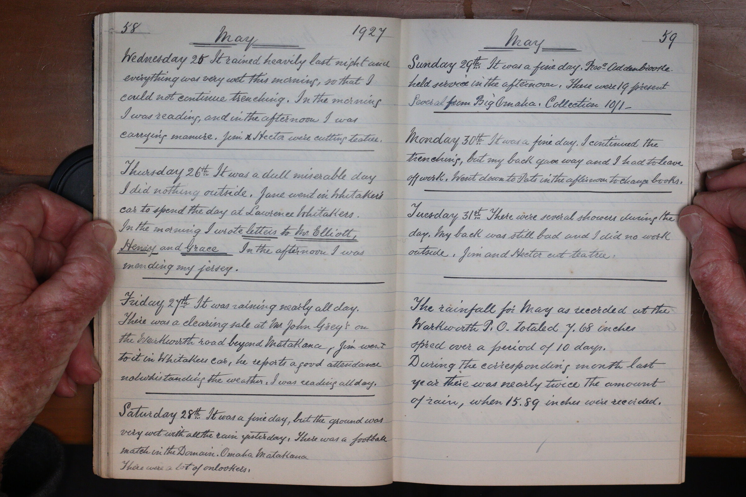 Original CS Clarke diary page