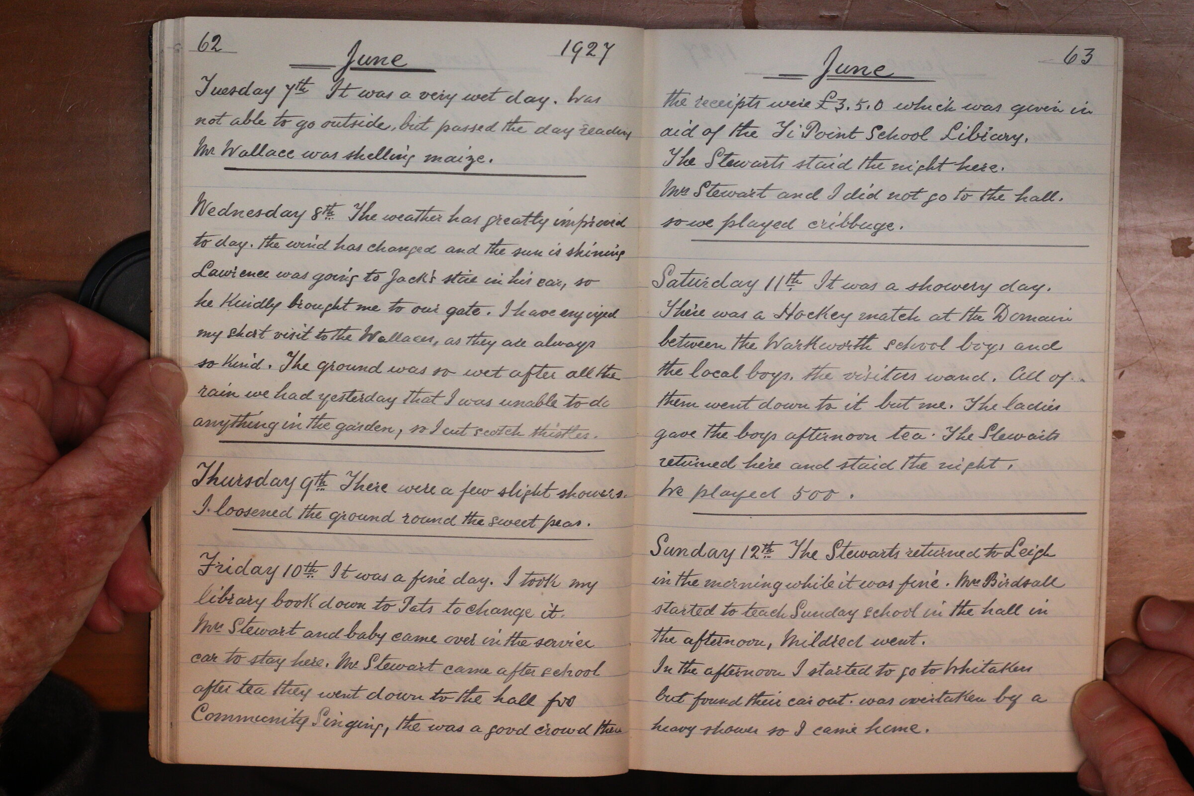 Original CS Clarke diary page