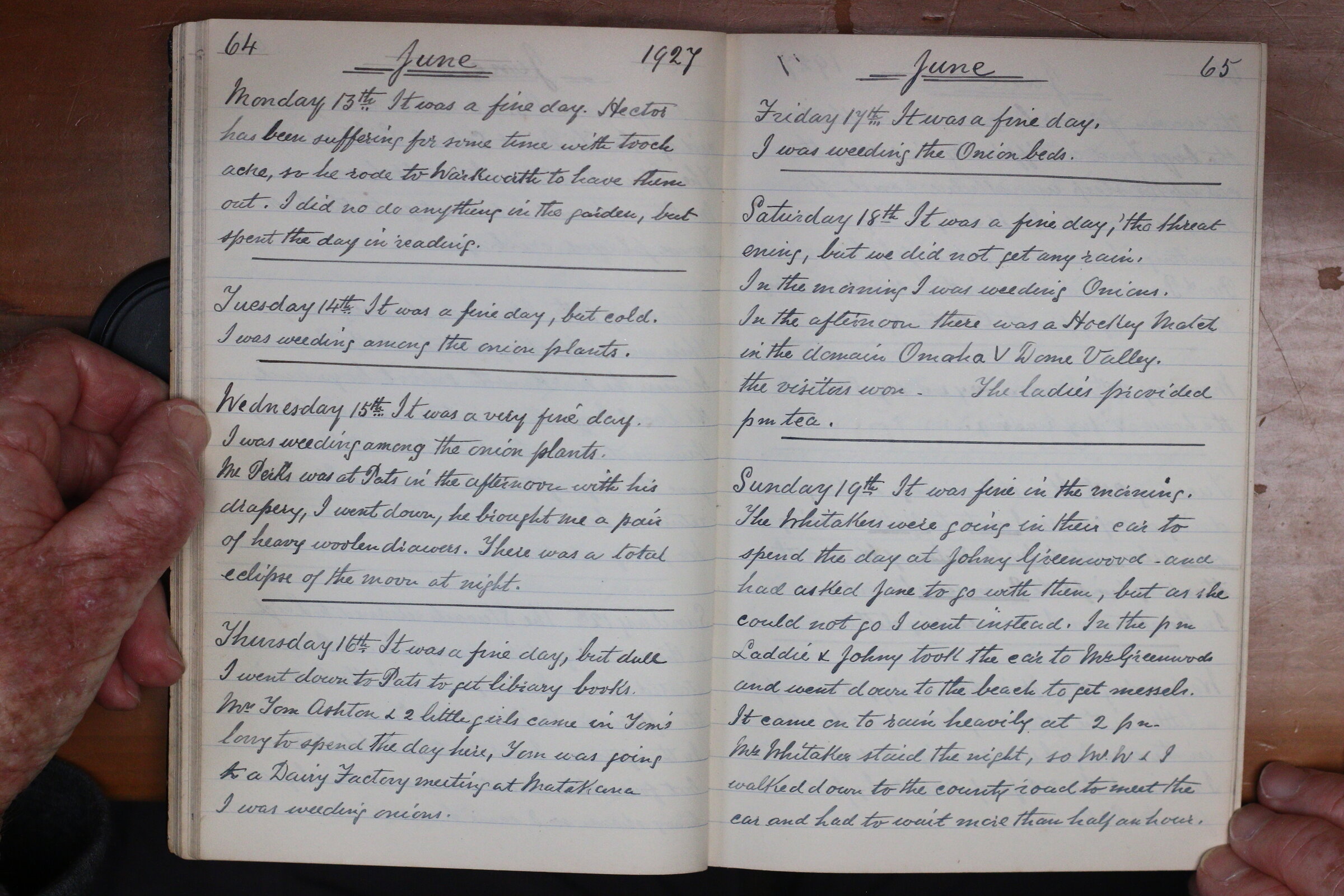 Original CS Clarke diary page