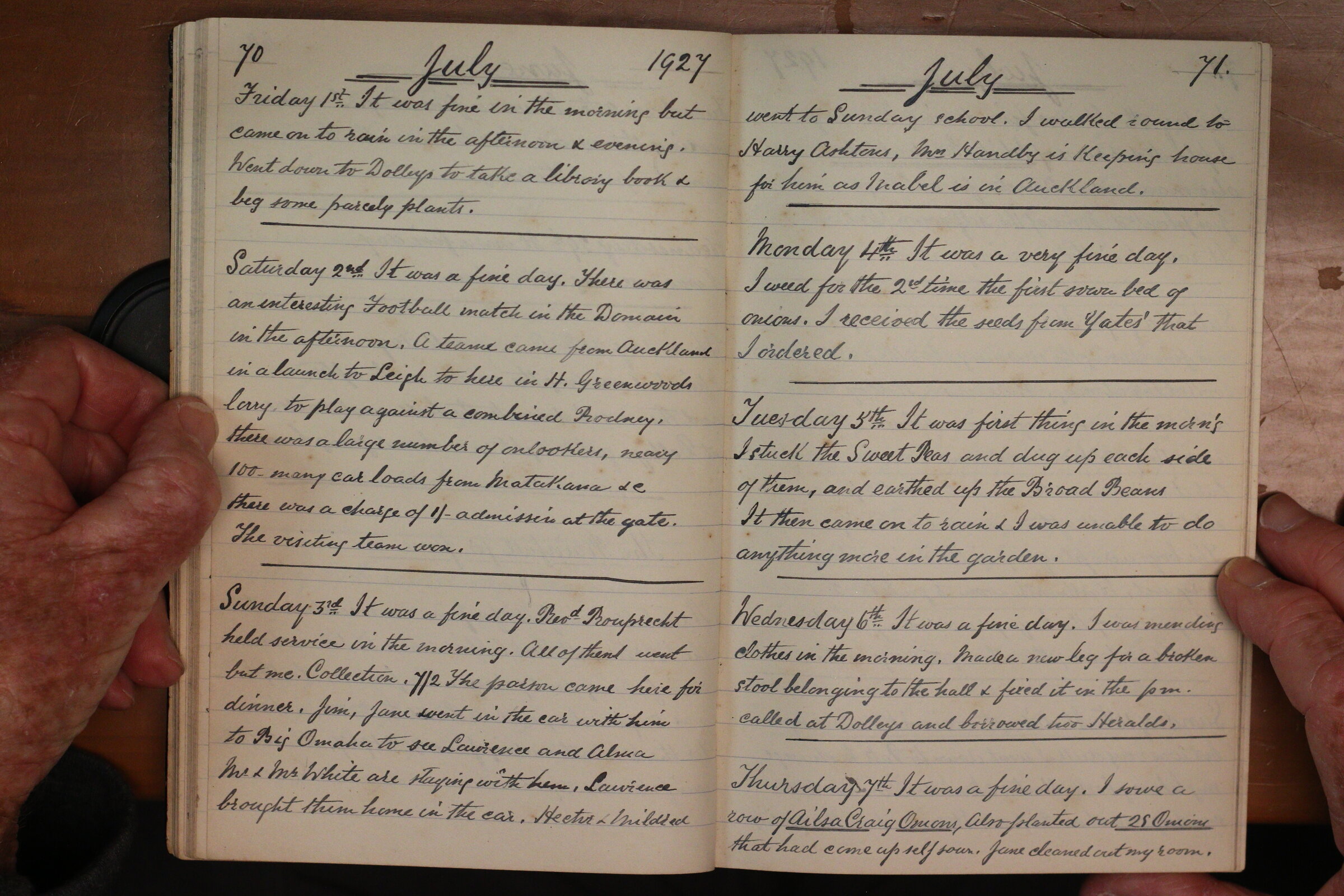 Original CS Clarke diary page