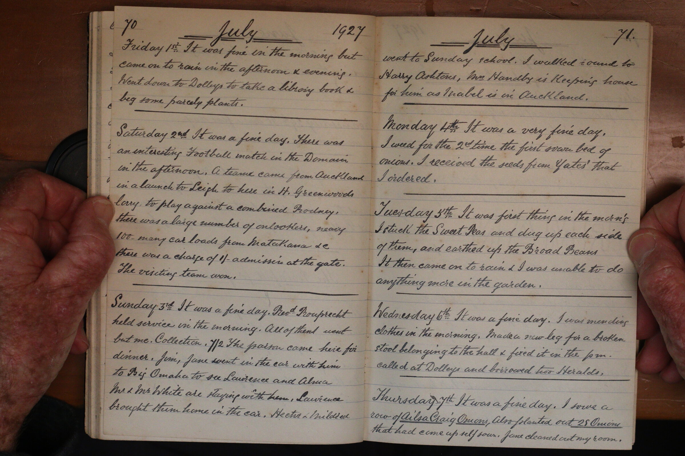 Original CS Clarke diary page