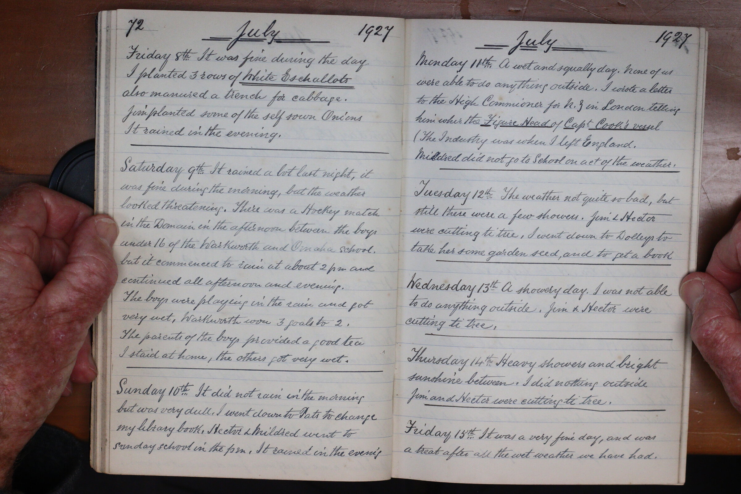 Original CS Clarke diary page