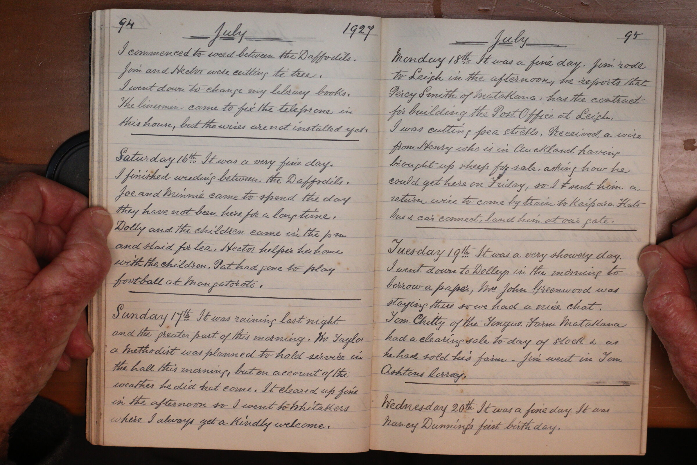 Original CS Clarke diary page