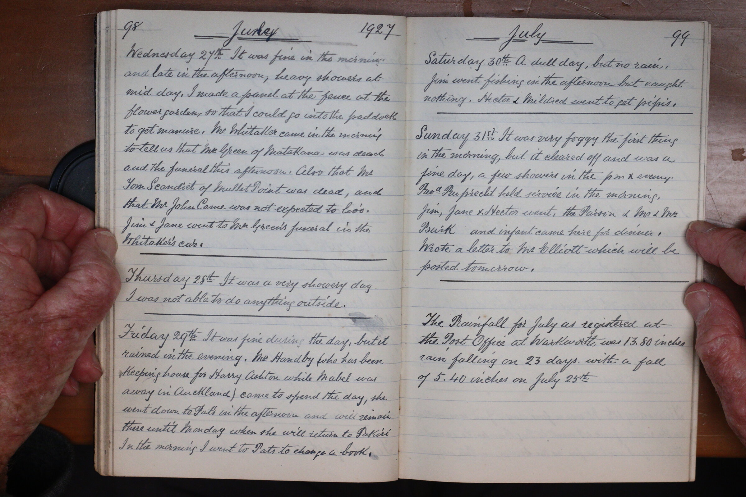 Original CS Clarke diary page