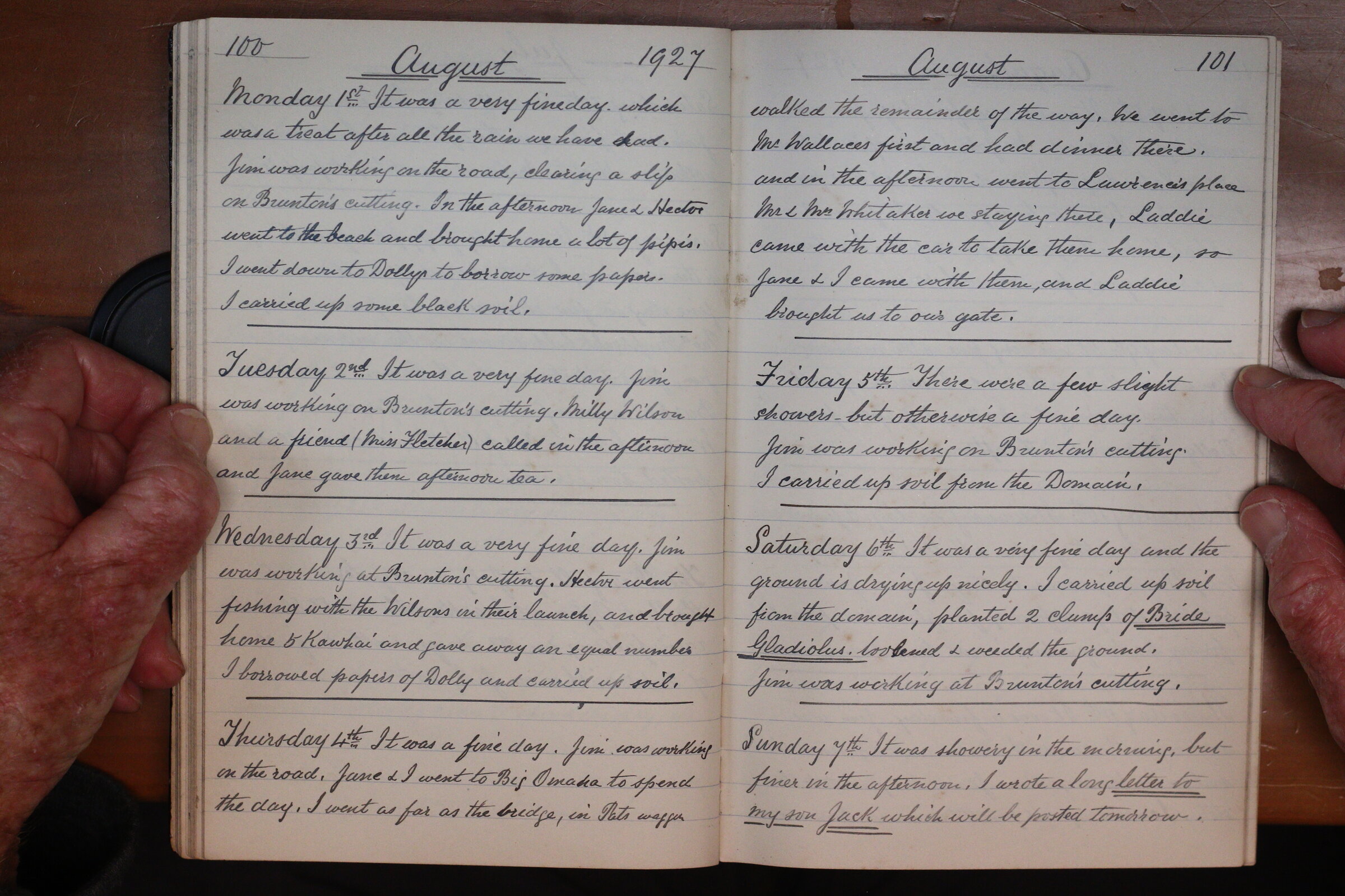 Original CS Clarke diary page