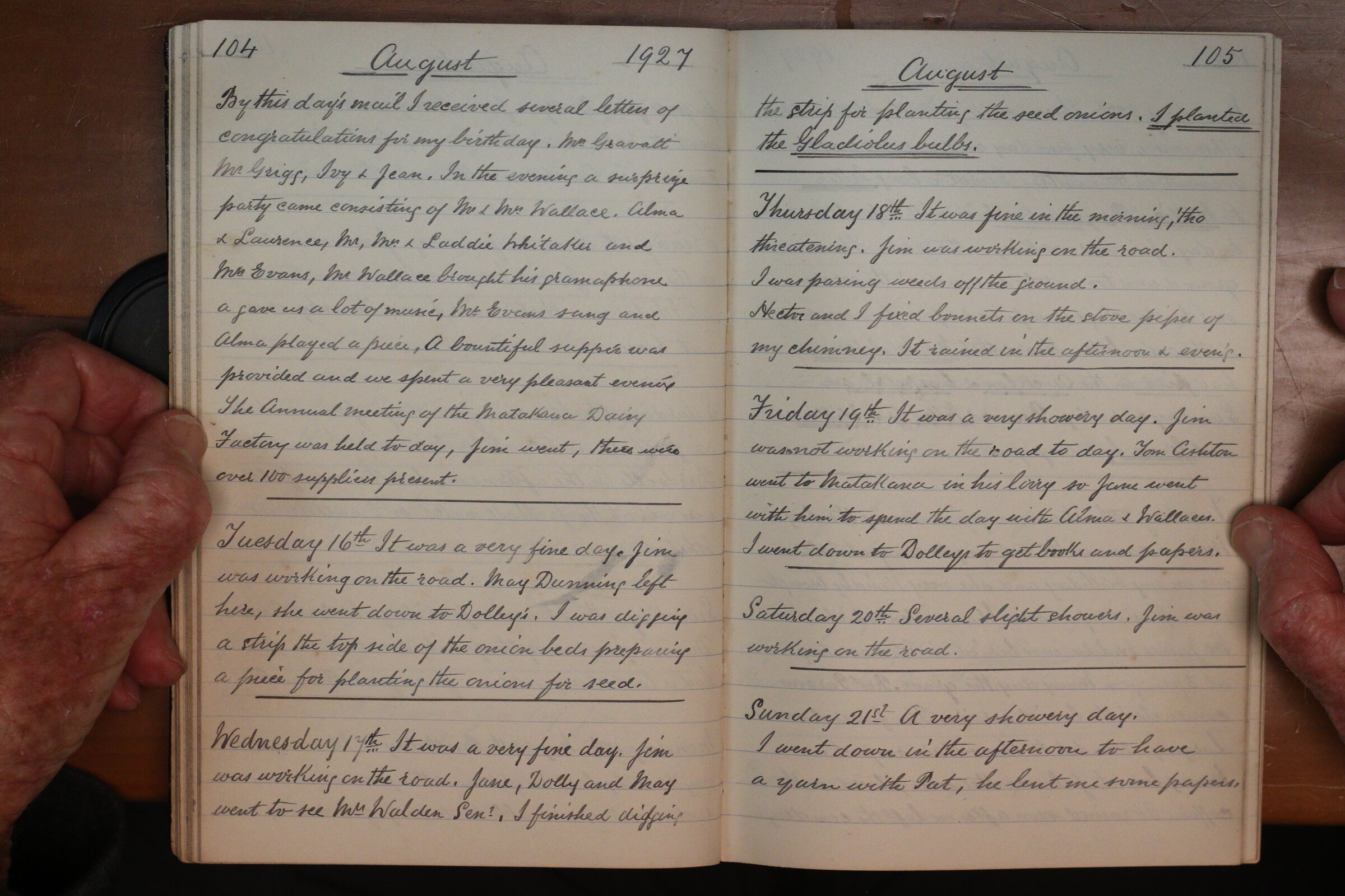 Original CS Clarke diary page