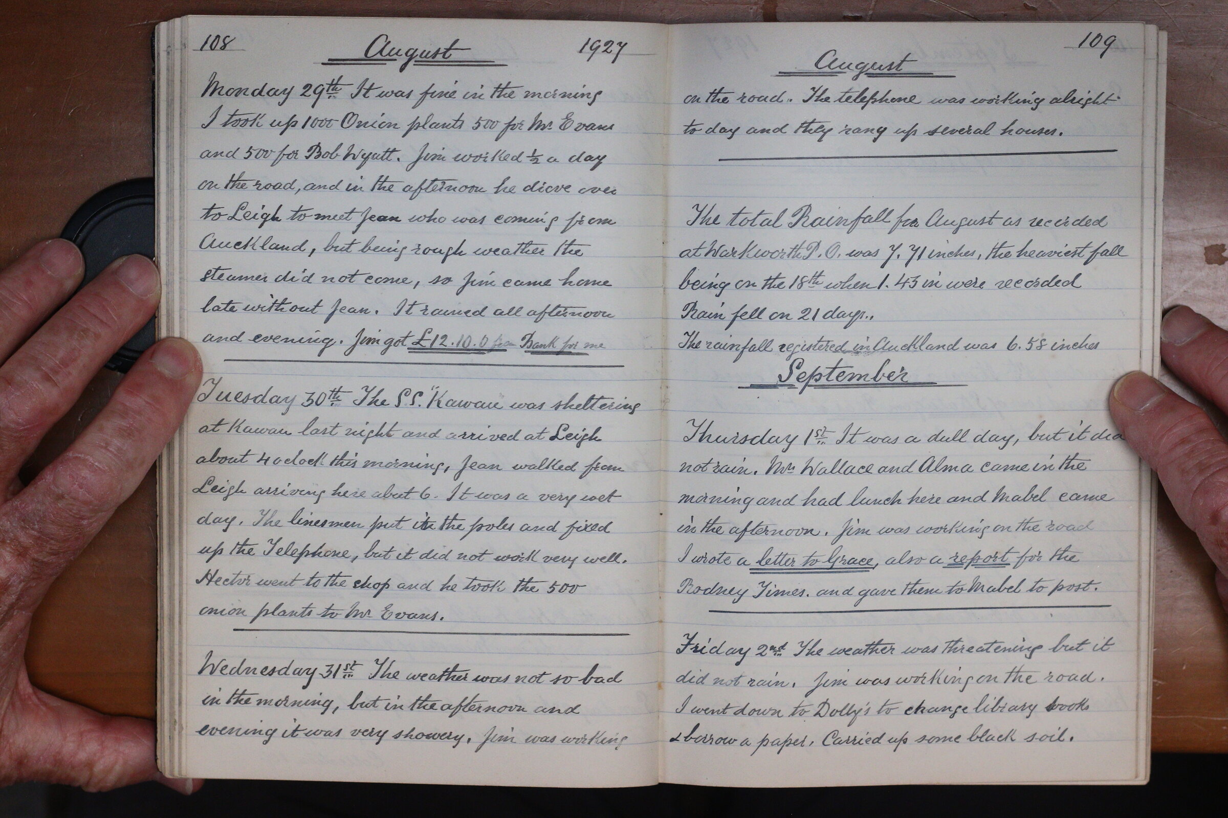 Original CS Clarke diary page