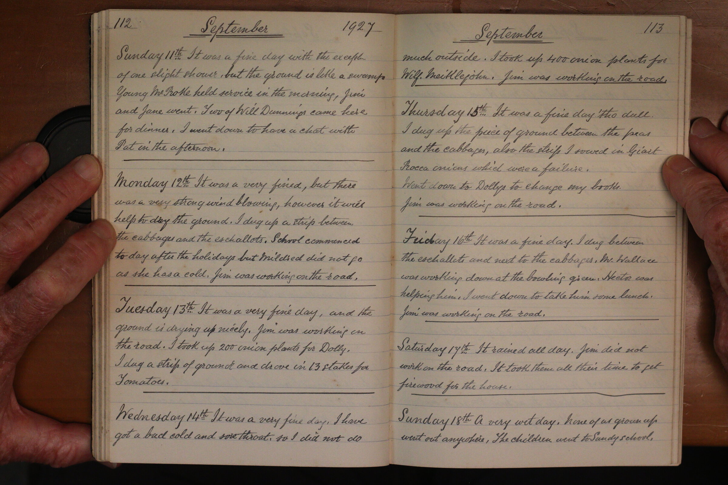 Original CS Clarke diary page