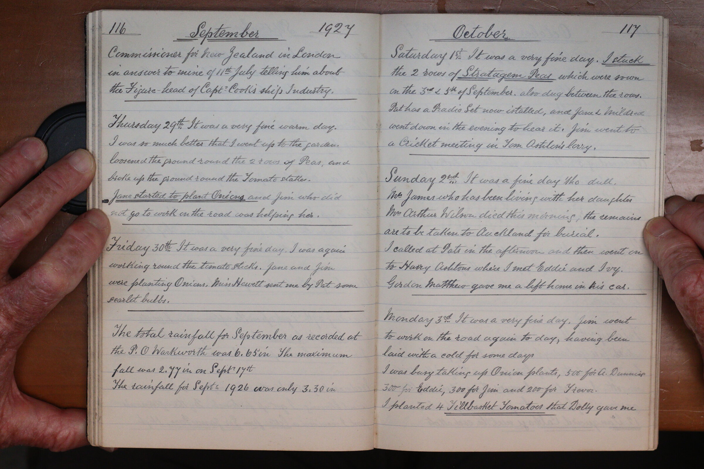 Original CS Clarke diary page