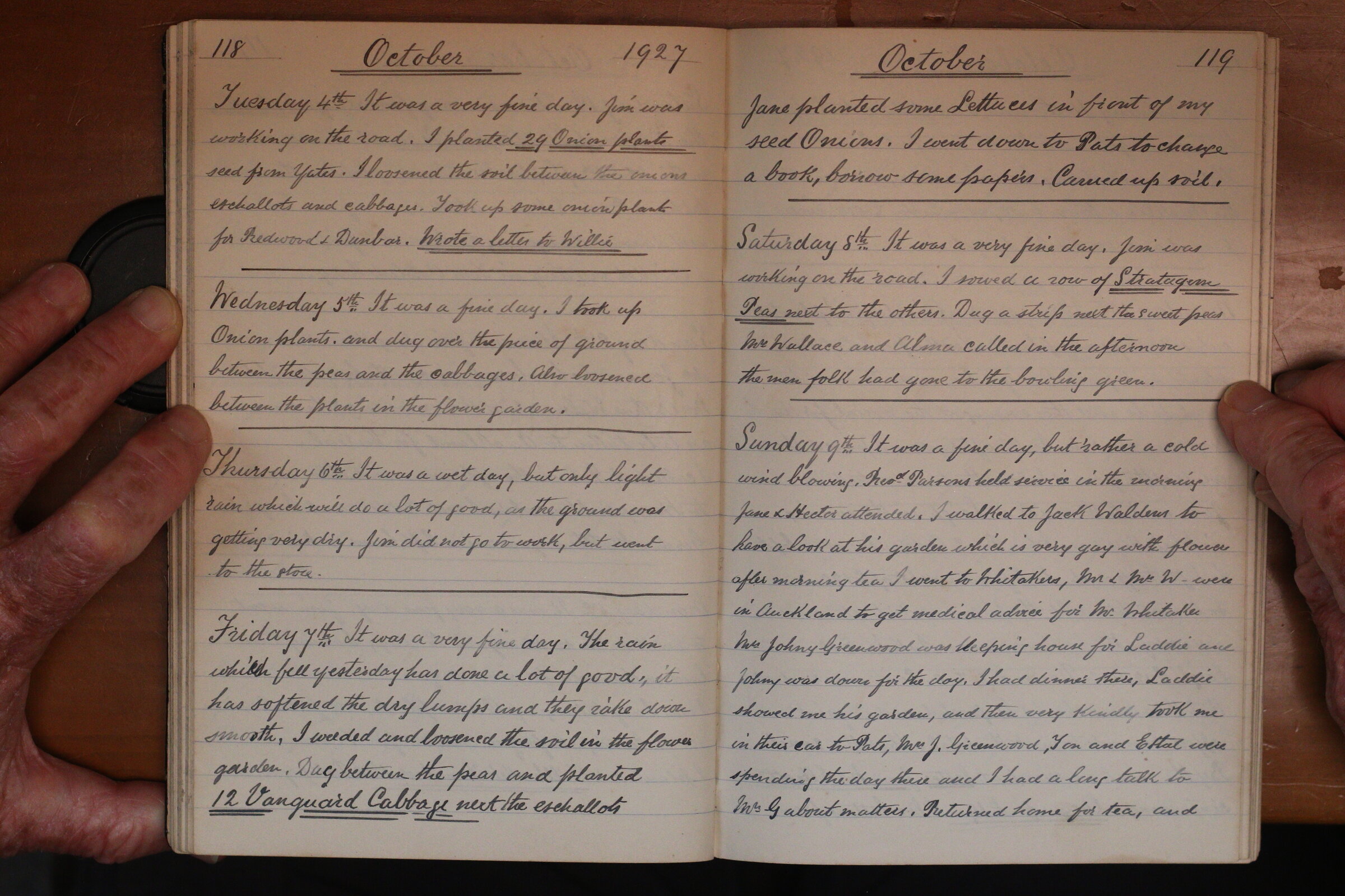 Original CS Clarke diary page