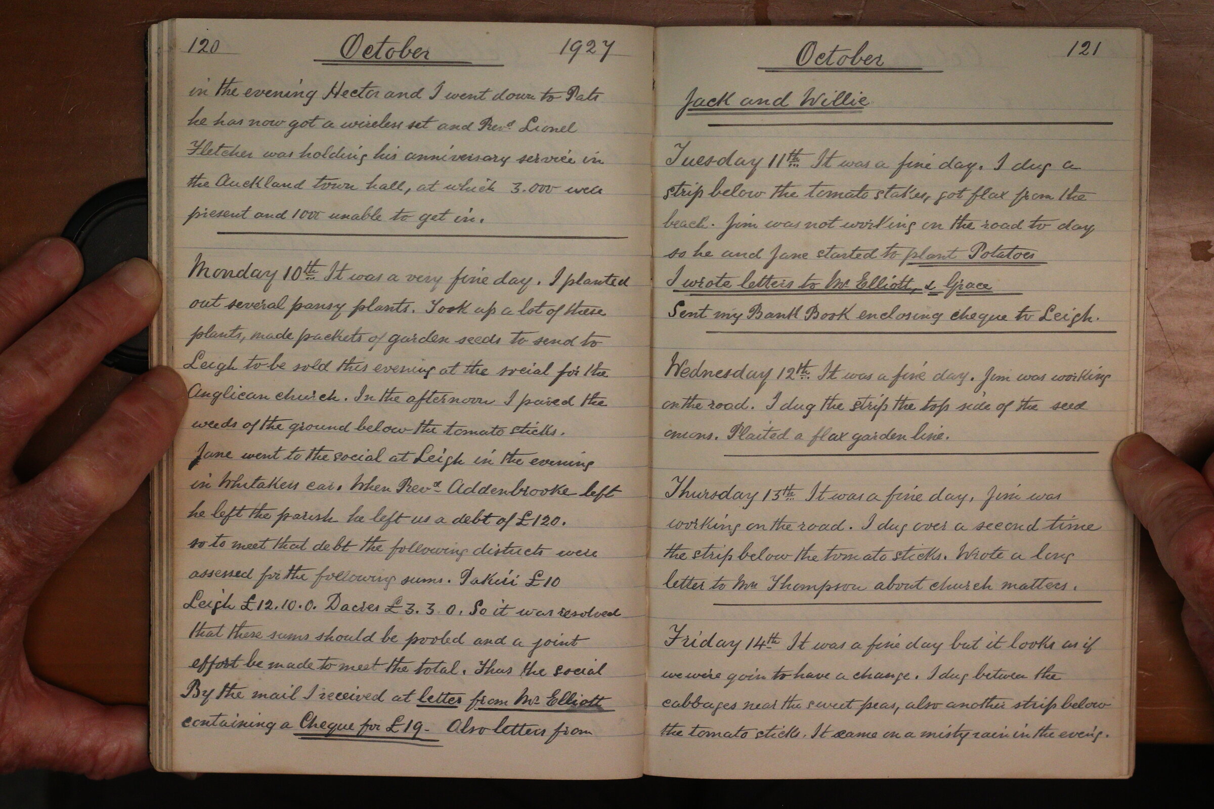 Original CS Clarke diary page