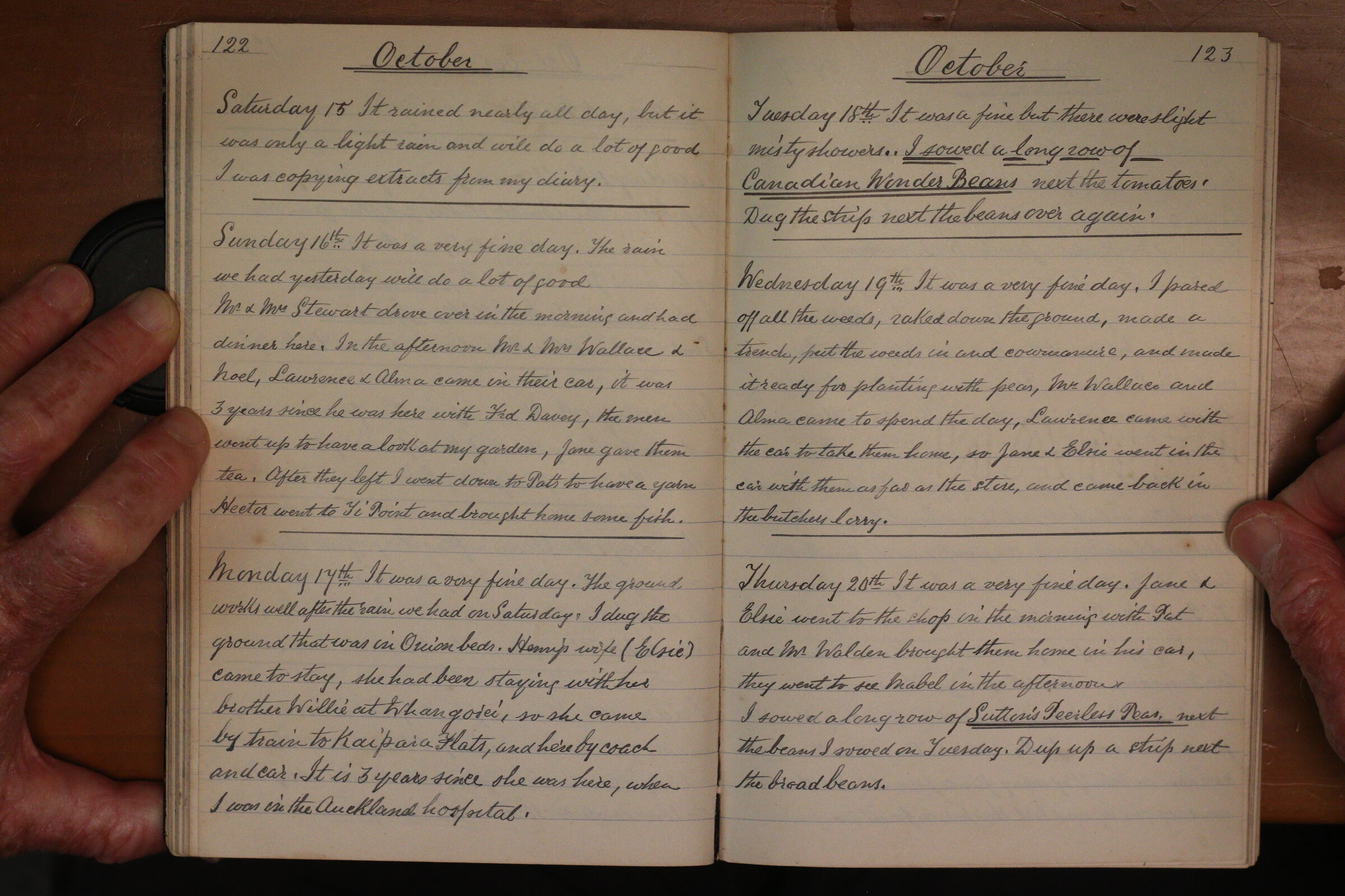 Original CS Clarke diary page