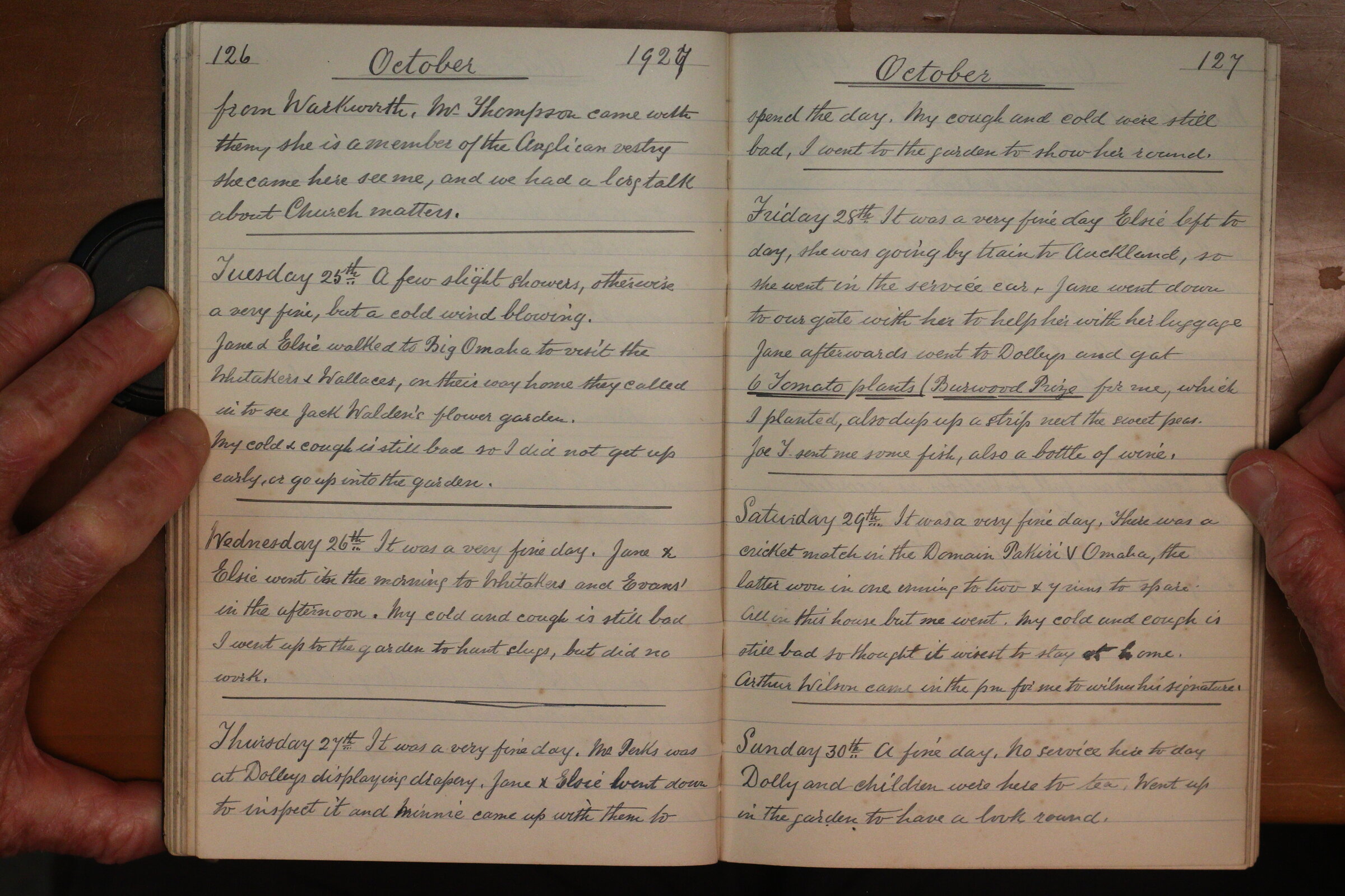 Original CS Clarke diary page
