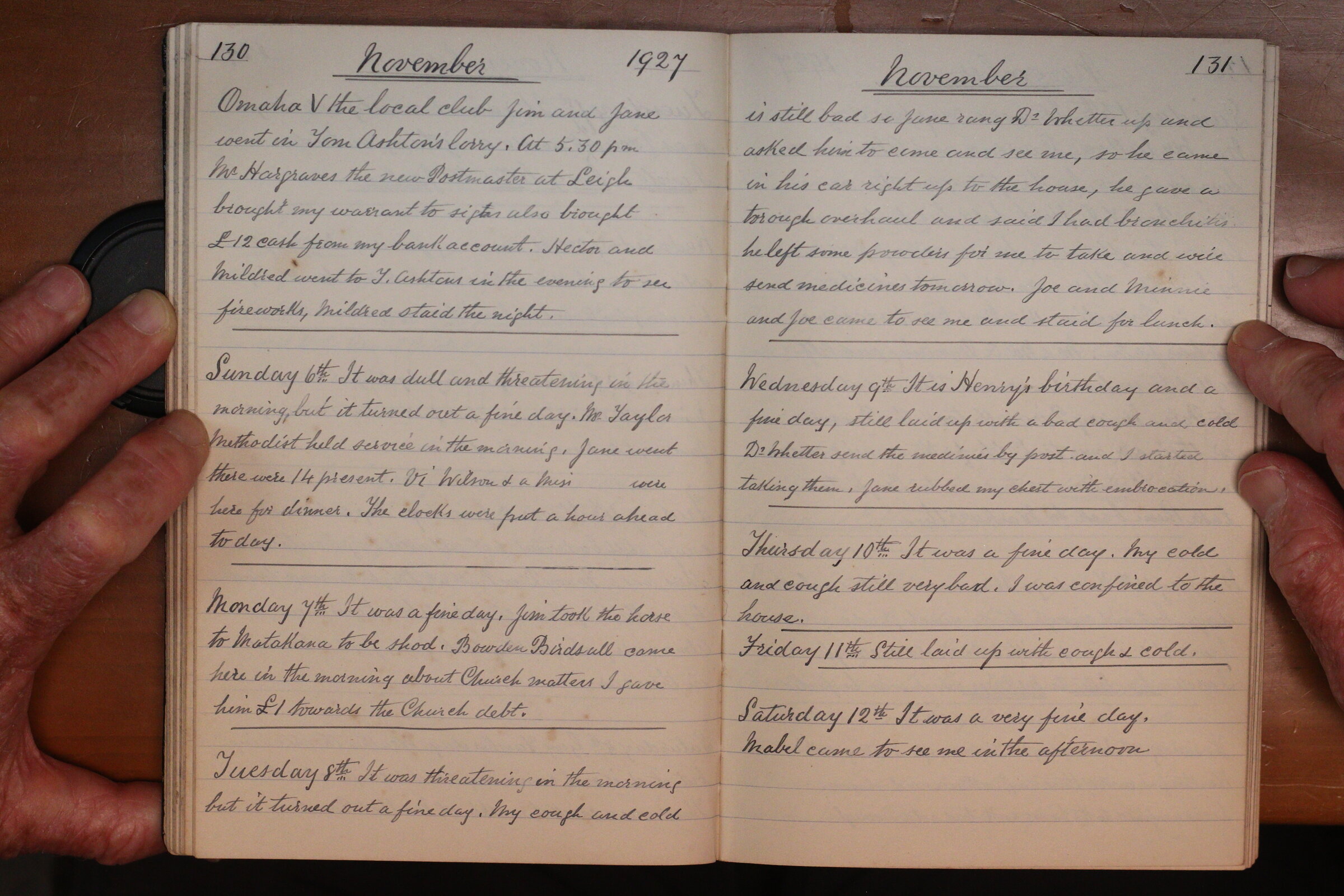 Original CS Clarke diary page