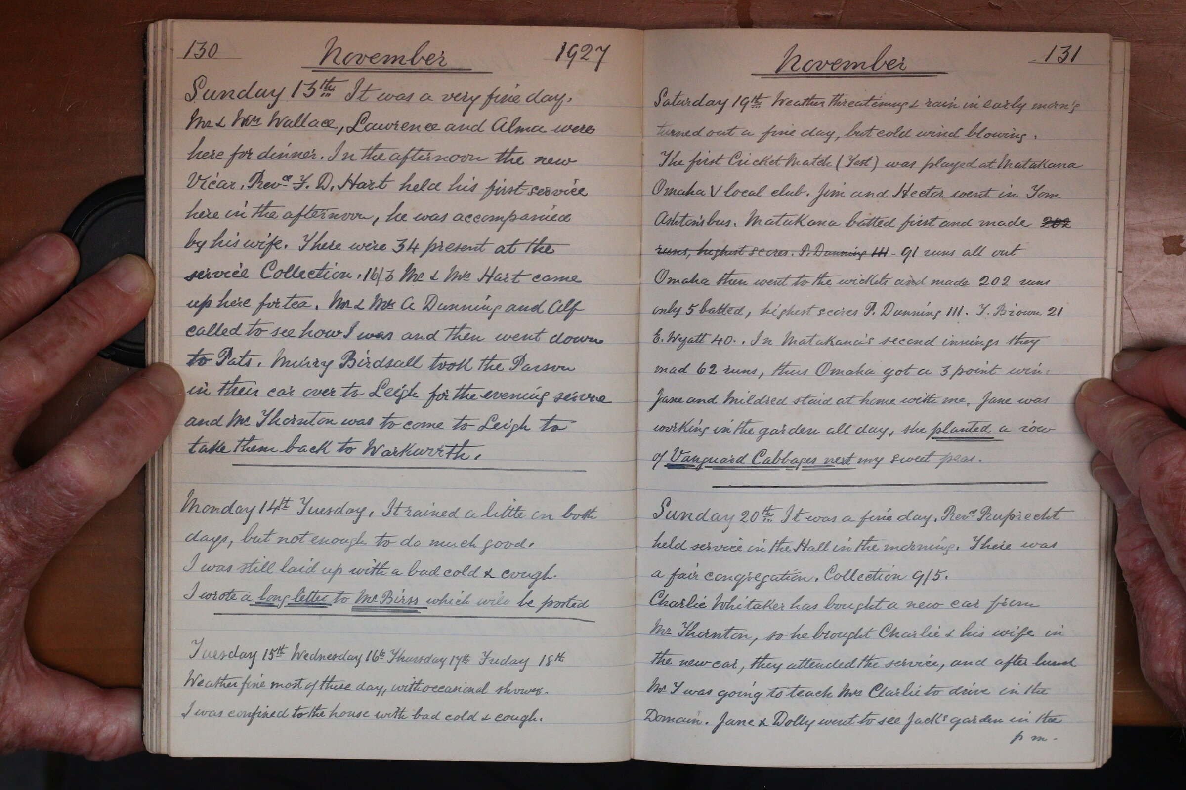 Original CS Clarke diary page
