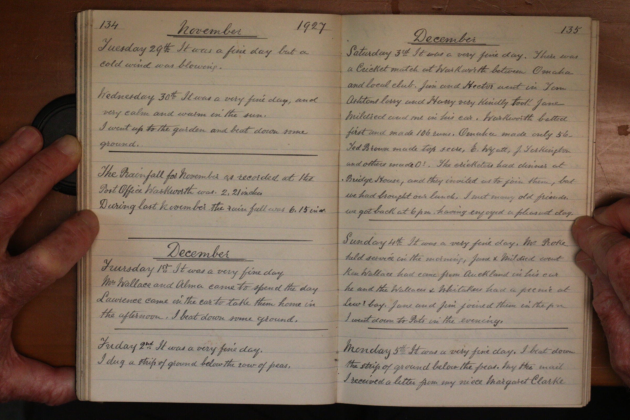 Original CS Clarke diary page