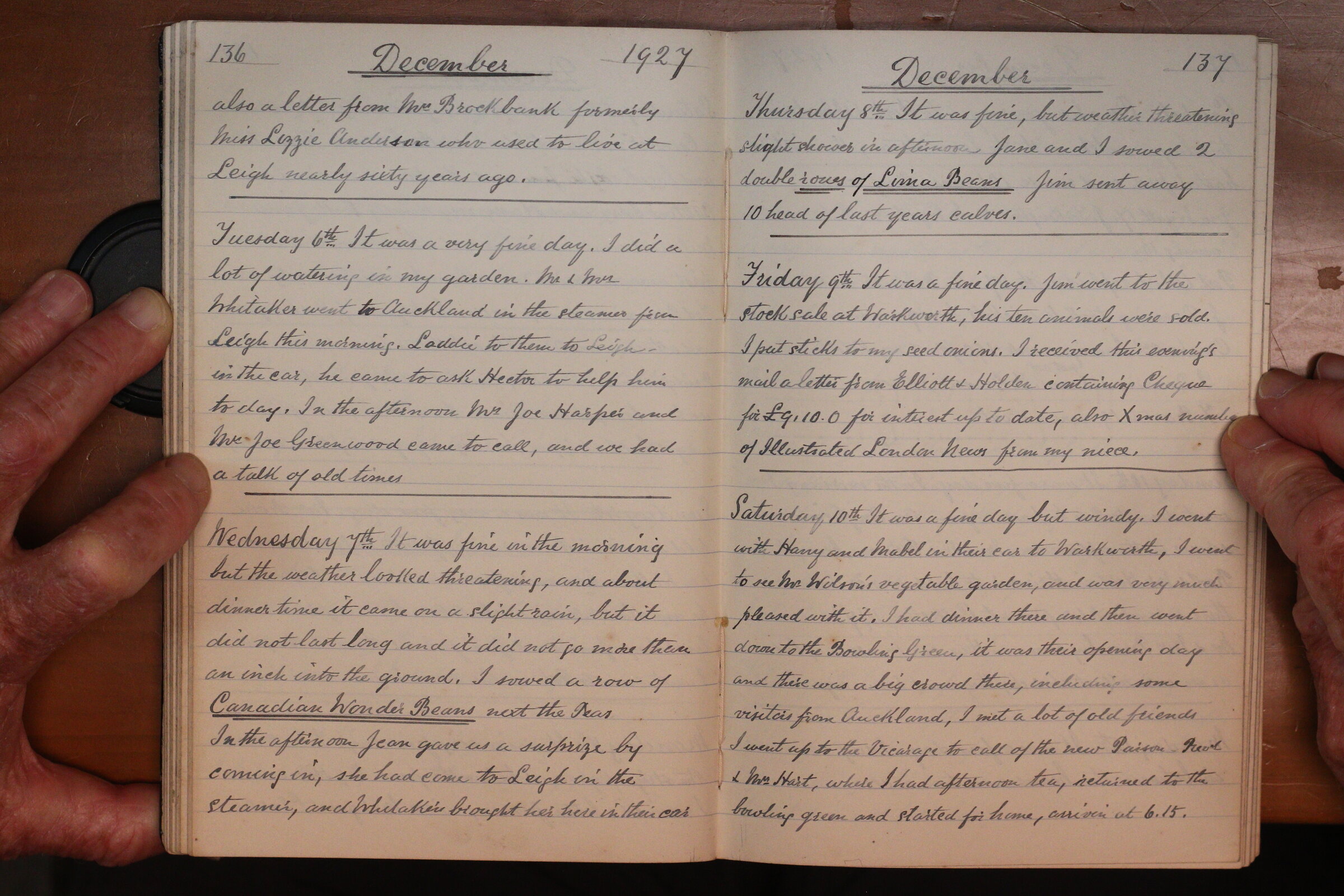 Original CS Clarke diary page